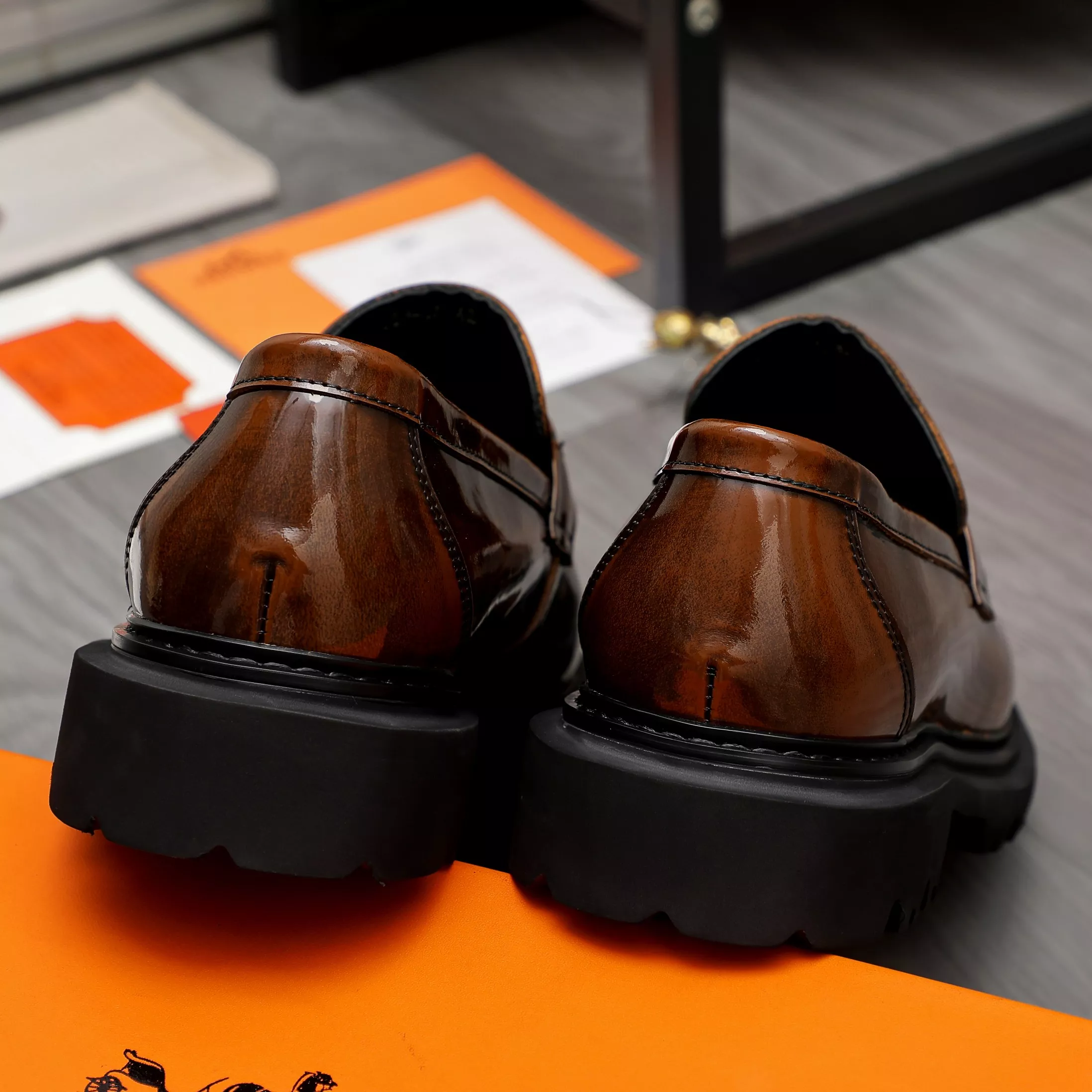 Popular 2451 Hermes Leather Shoes For Men