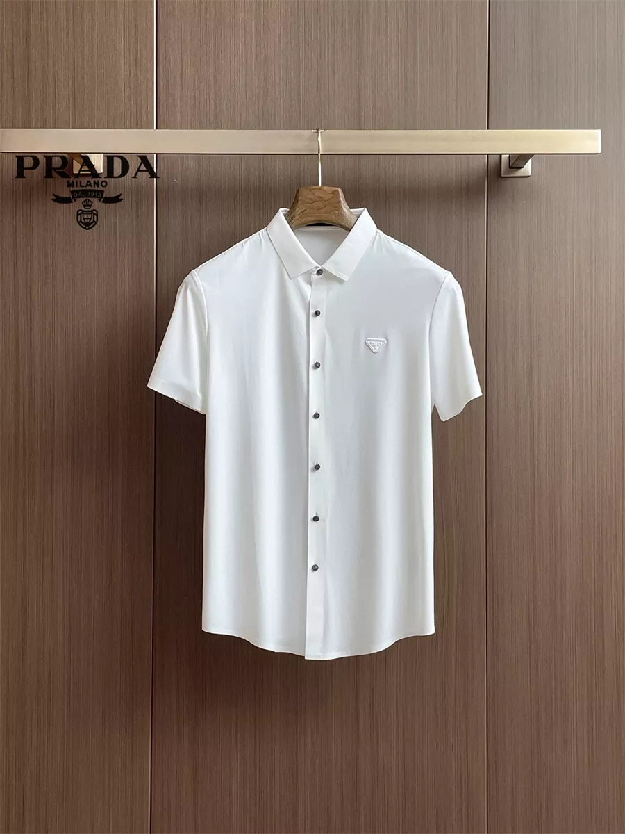 Popular 4549 Prada Shirts Short Sleeved For Men