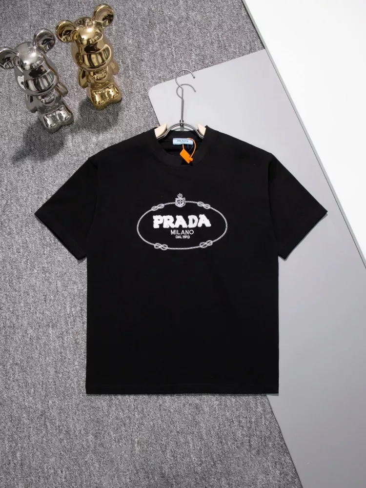 Popular 4942 Prada T-Shirts Short Sleeved For Unisex