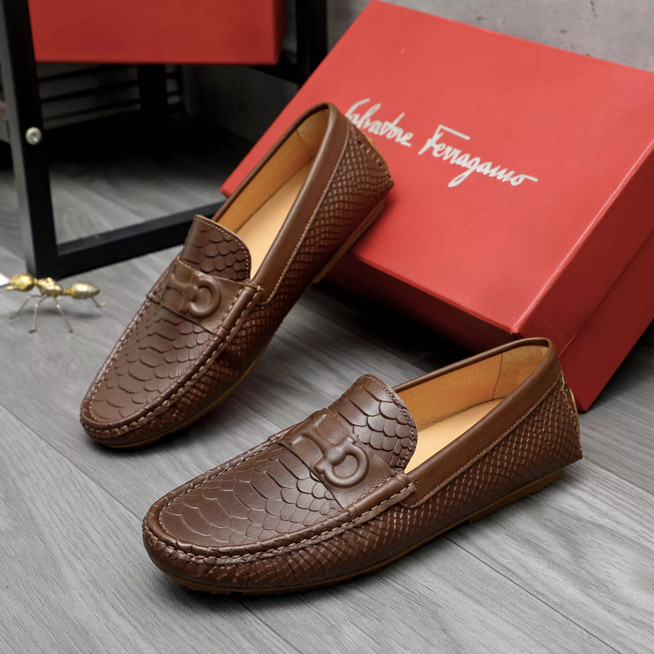 Popular 5428 Salvatore Ferragamo Leather Shoes For Men