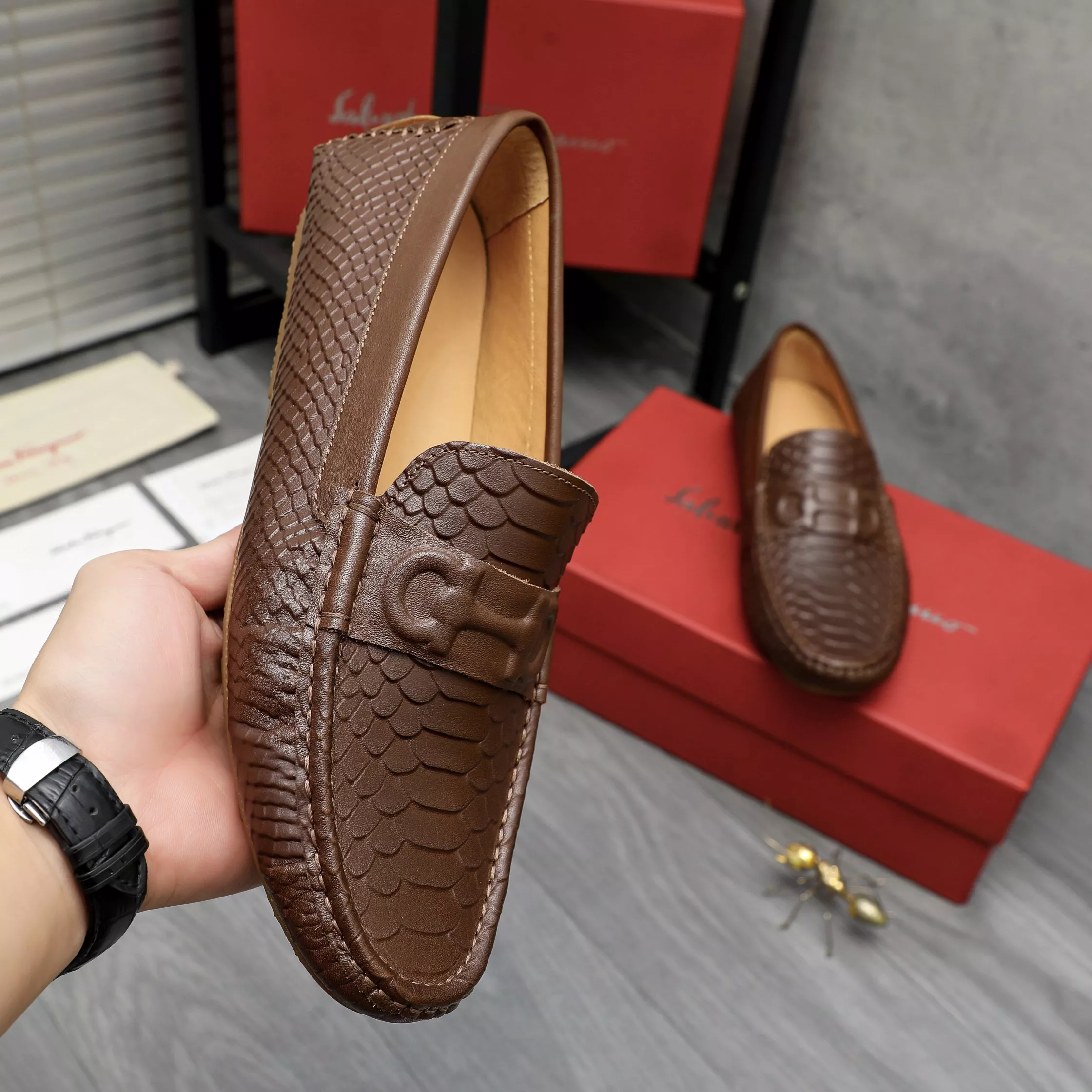 Popular 5428 Salvatore Ferragamo Leather Shoes For Men