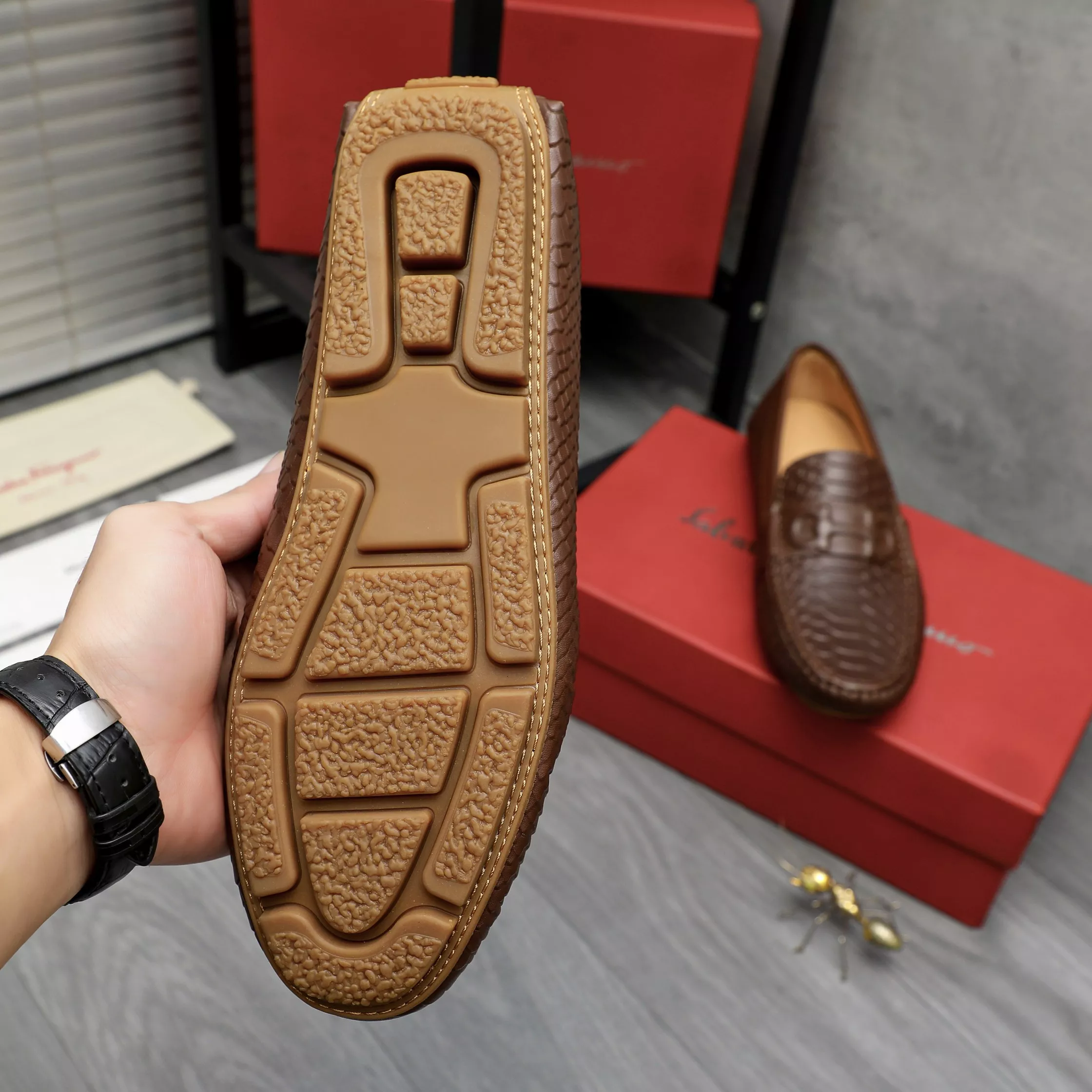 Popular 5428 Salvatore Ferragamo Leather Shoes For Men