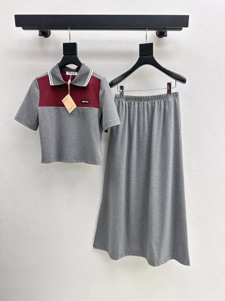 Popular 6712 MIU MIU Tracksuits Short Sleeved For Women