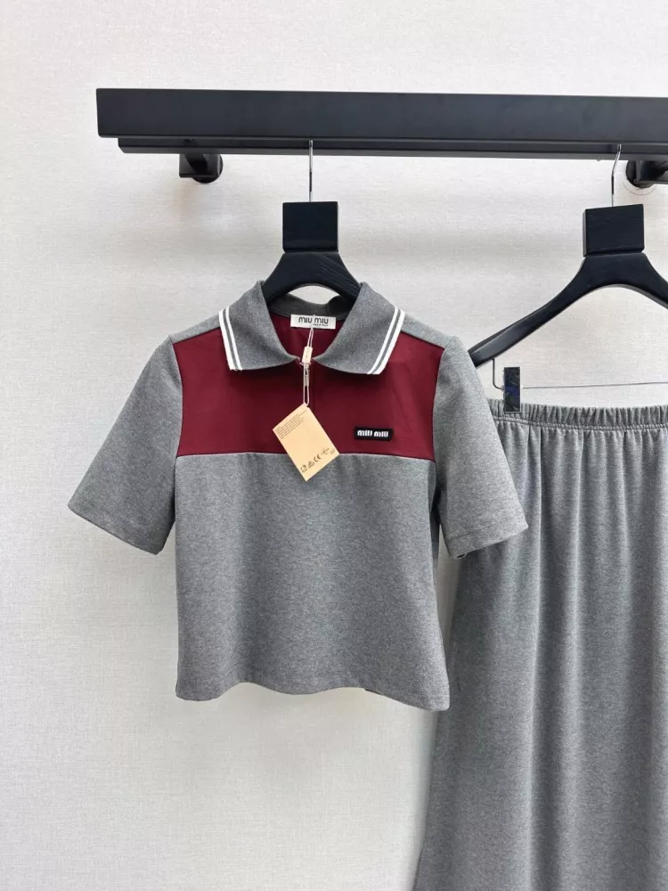 Popular 6712 MIU MIU Tracksuits Short Sleeved For Women
