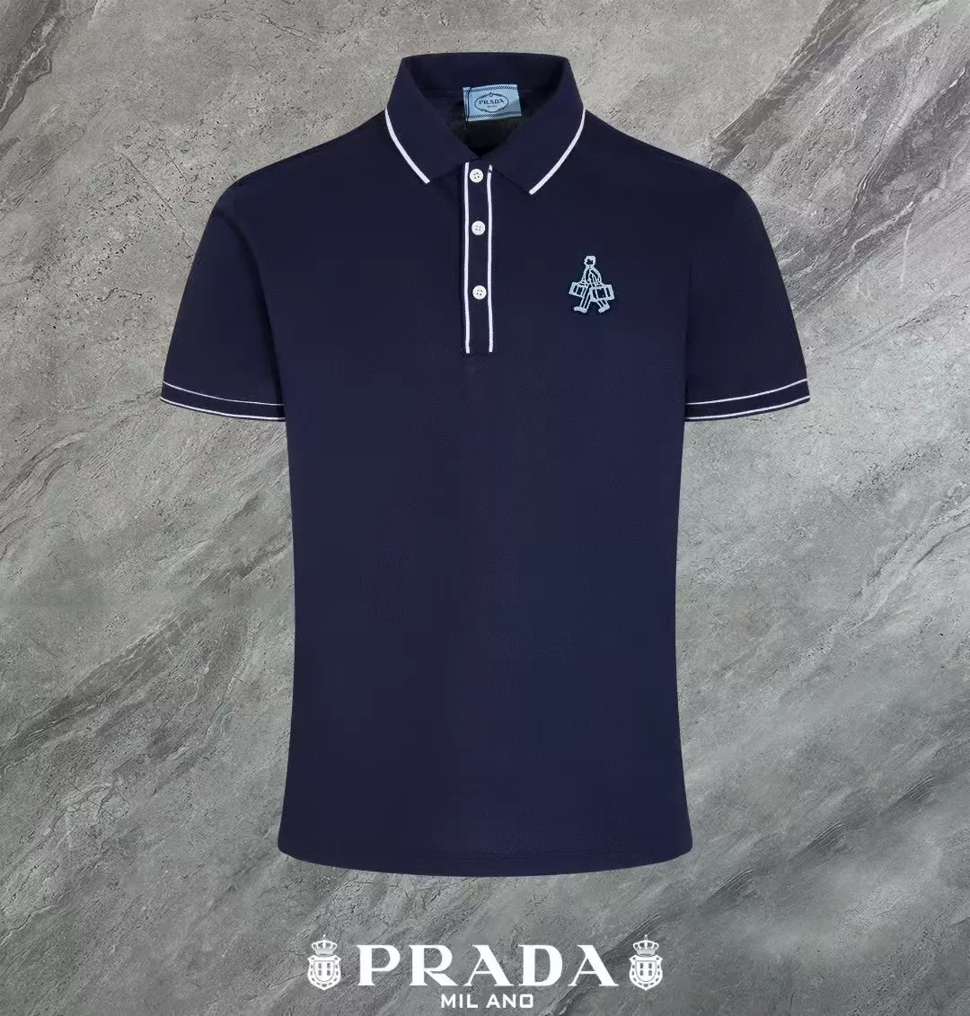 Popular 7060 Prada T-Shirts Short Sleeved For Men
