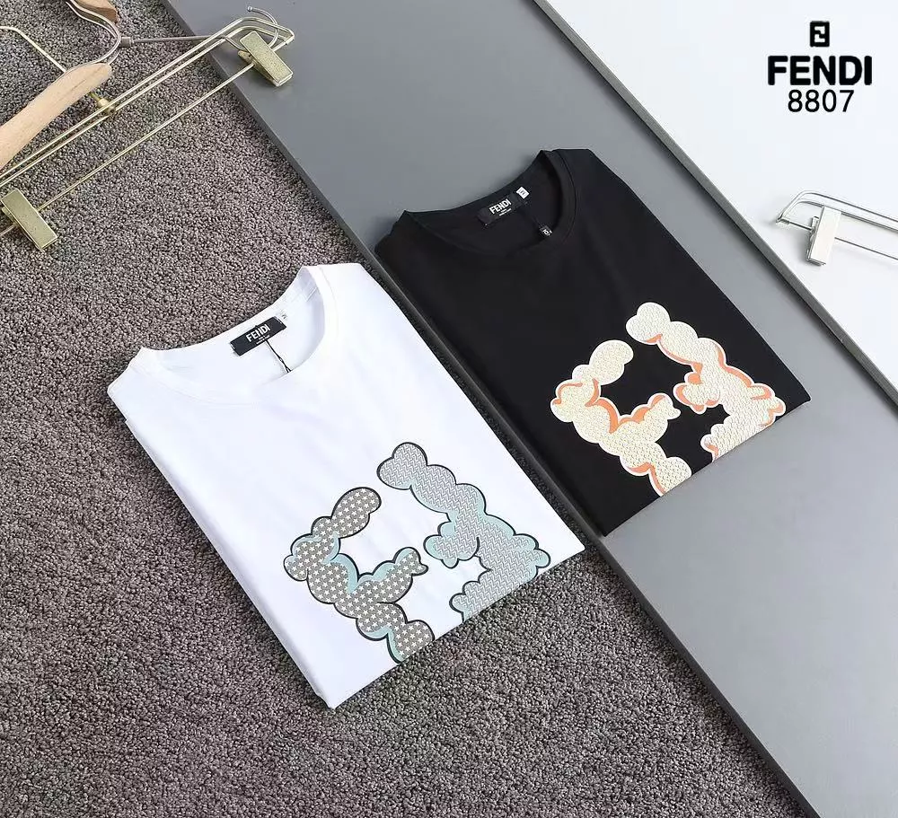 Popular 8013 Fendi T-Shirts Short Sleeved For Men