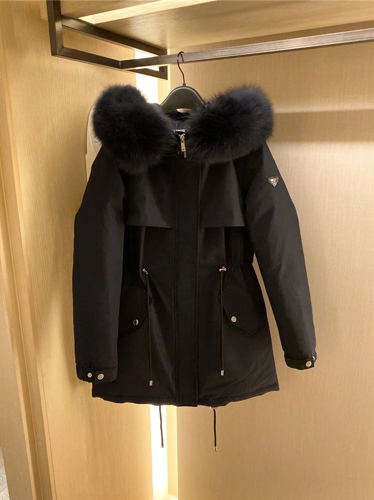 Popular 9423 Prada Down Feather Coat Long Sleeved For Women