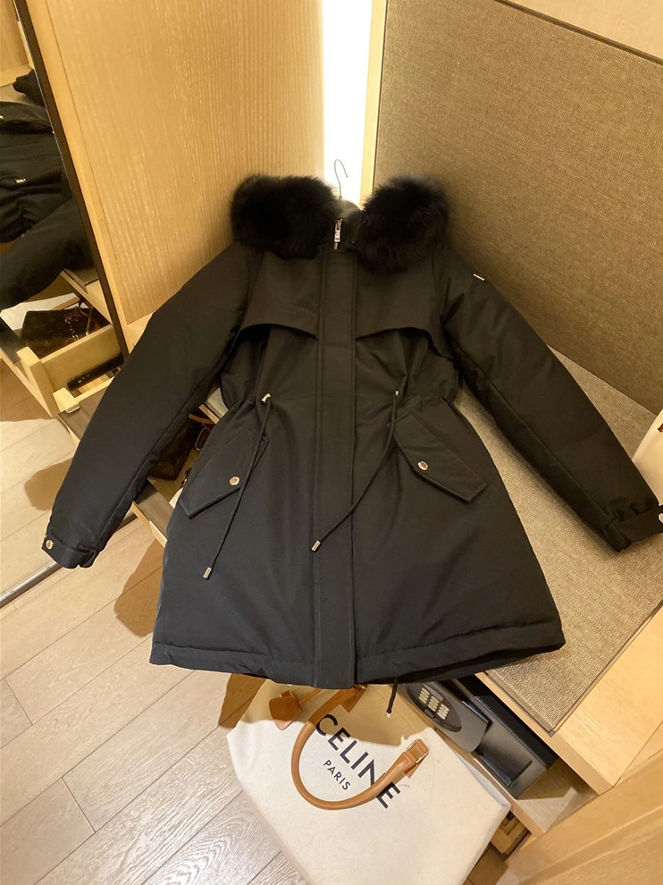 Popular 9423 Prada Down Feather Coat Long Sleeved For Women