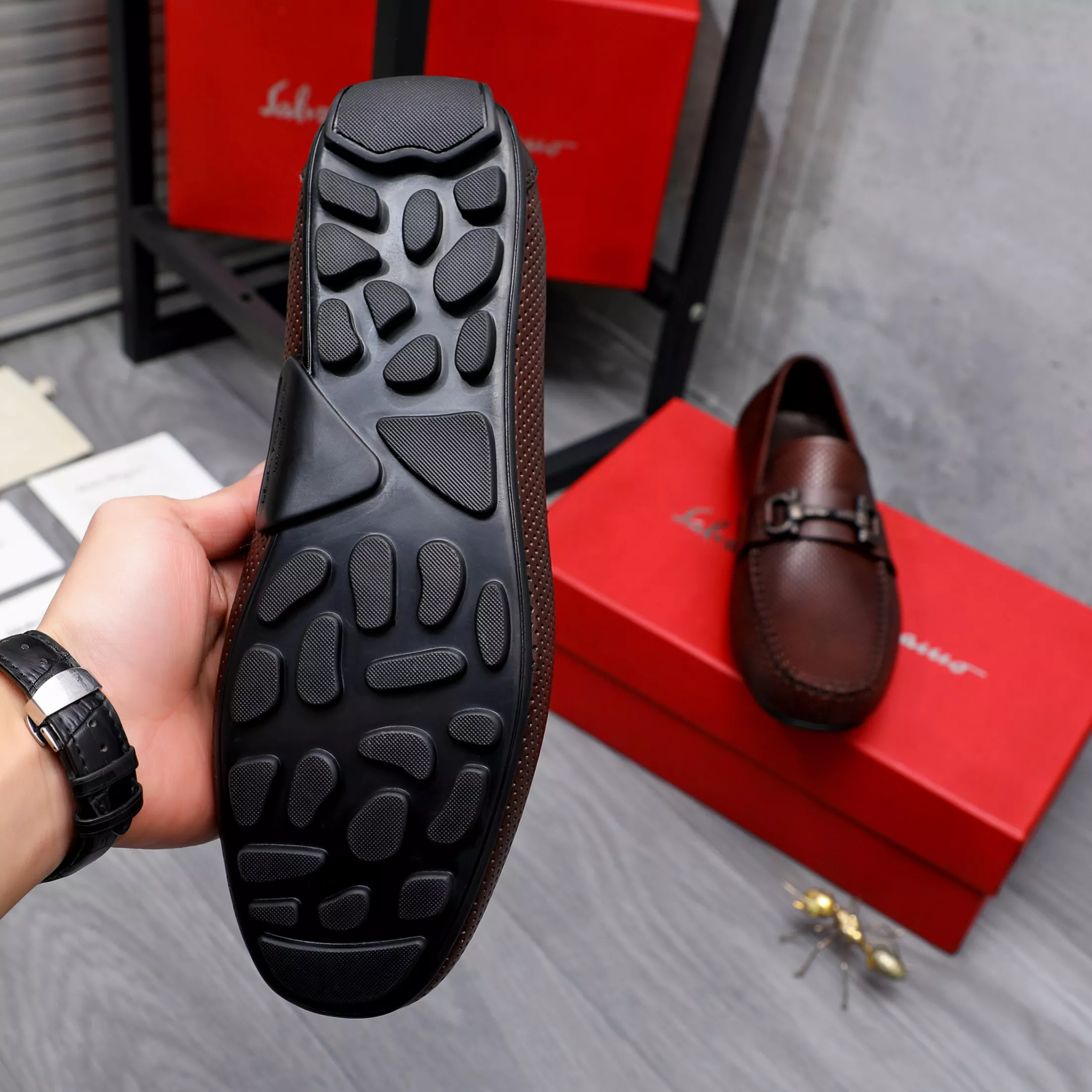 Popular 9584 Salvatore Ferragamo Leather Shoes For Men