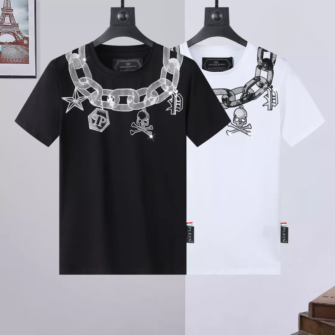 Popular 9908 Philipp Plein PP T-Shirts Short Sleeved For Men