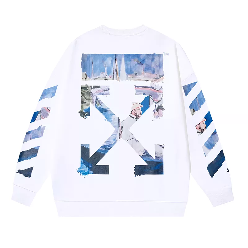 Practical 2602 Off-White Hoodies Long Sleeved For Unisex