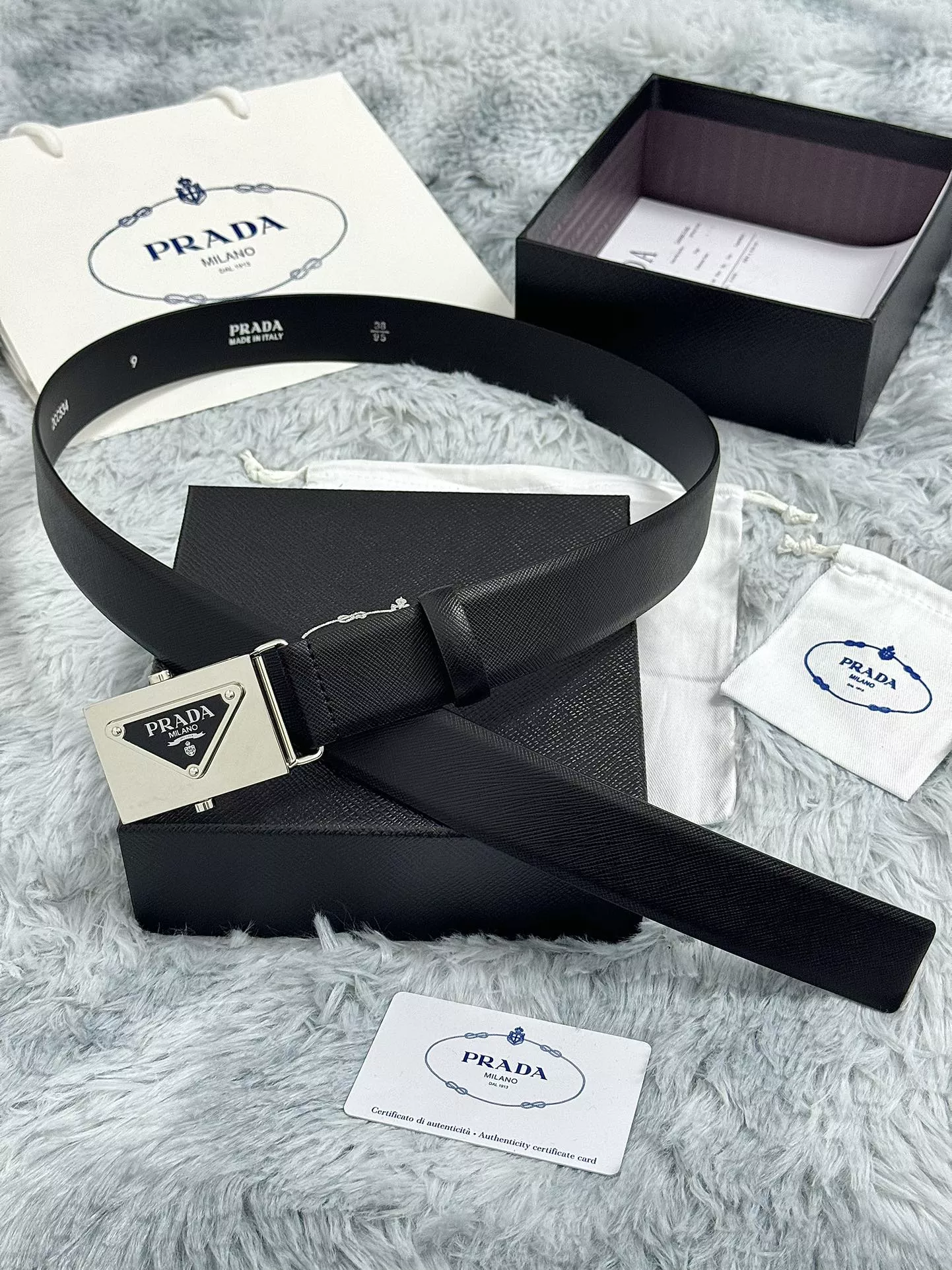 Practical 4345 Prada AAA Quality Belts In 3.5cm For Men