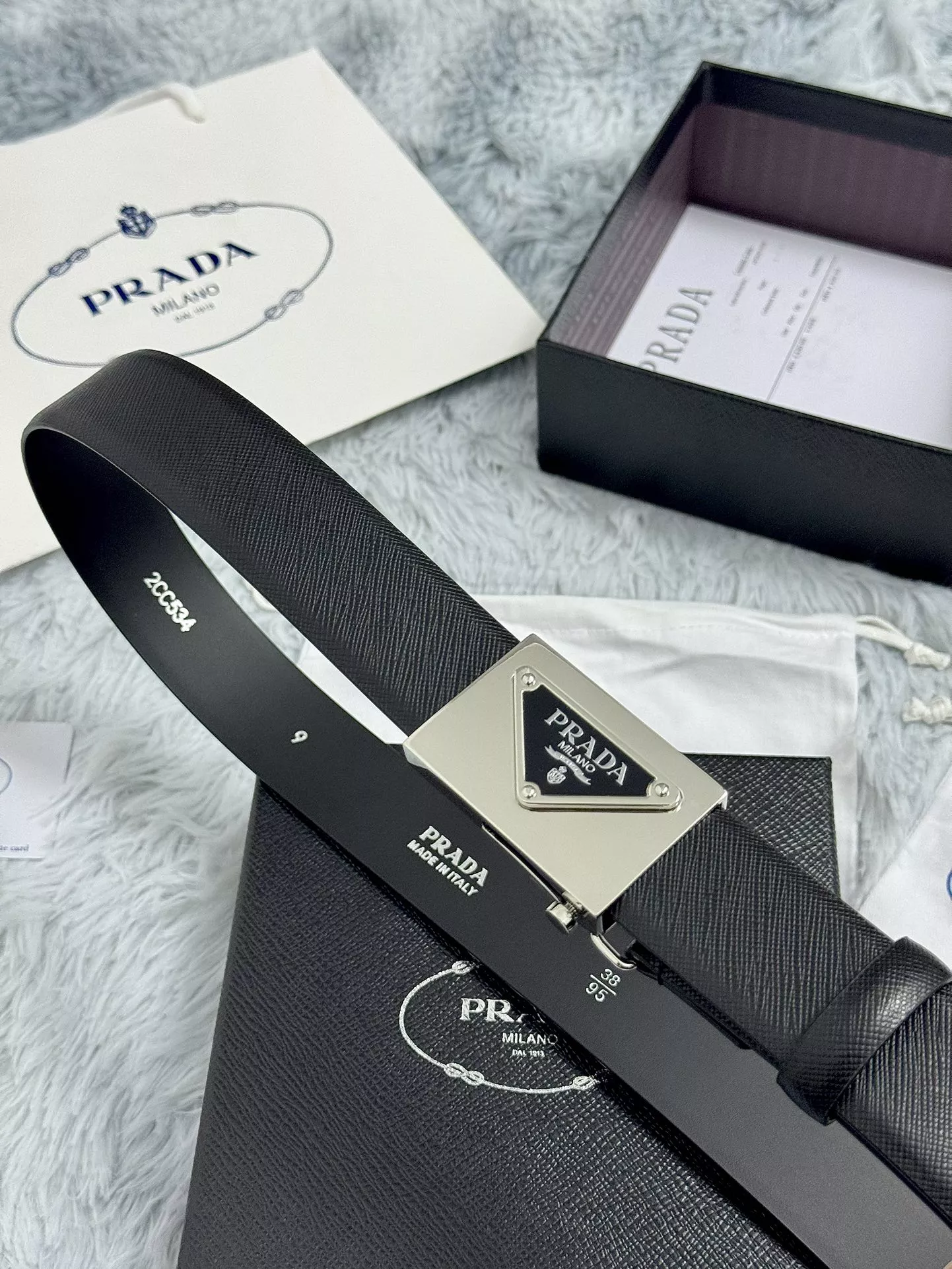 Practical 4345 Prada AAA Quality Belts In 3.5cm For Men