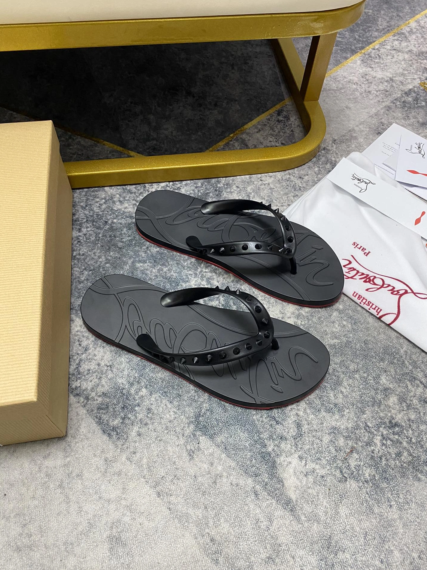 Practical 4528 Christian Louboutin CL Slippers For Men