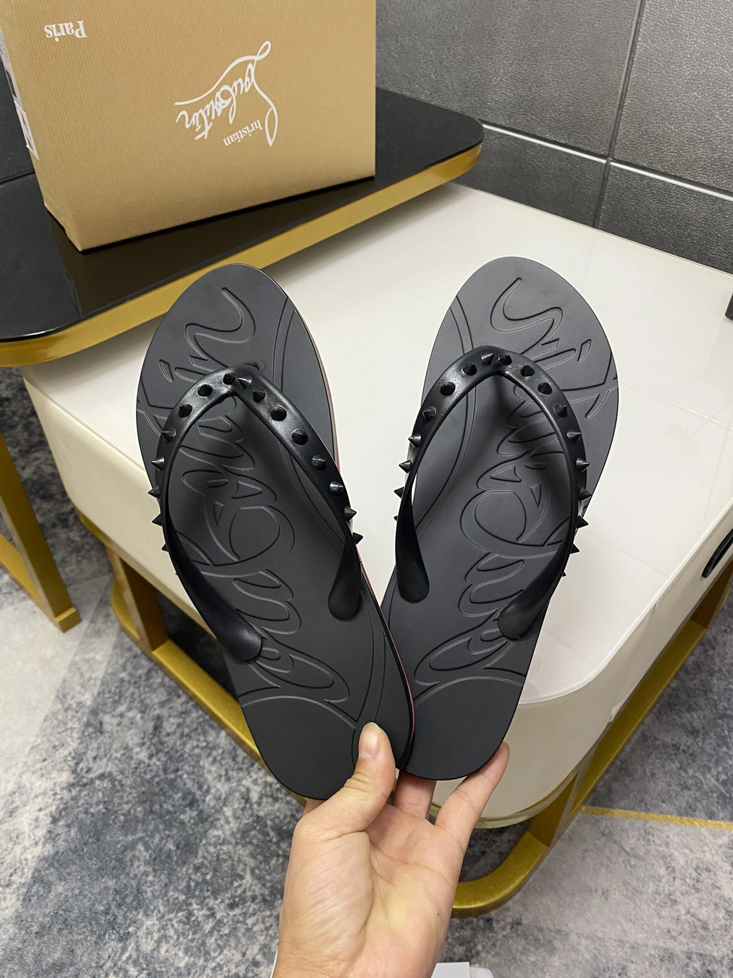 Practical 4528 Christian Louboutin CL Slippers For Men