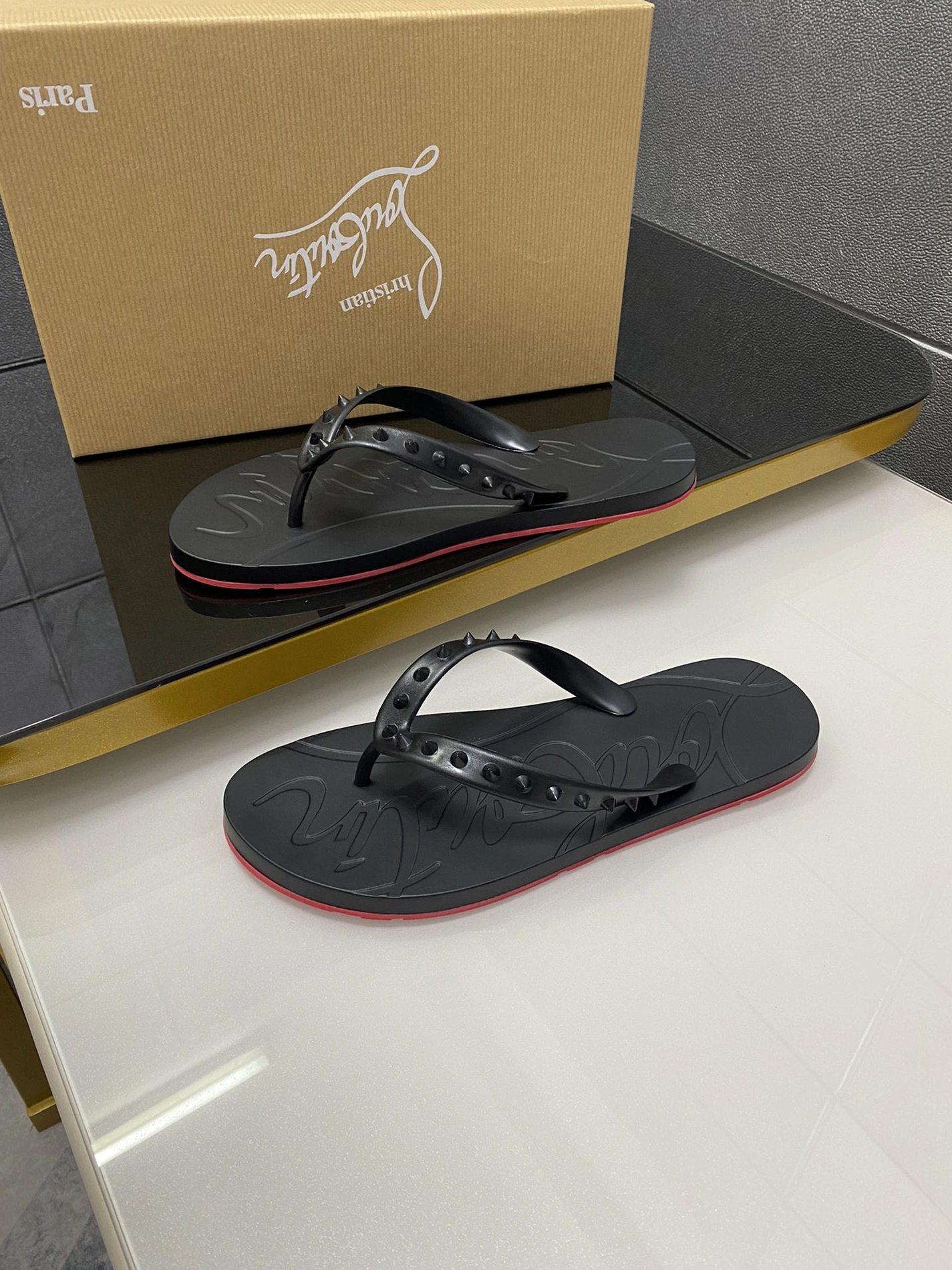 Practical 4528 Christian Louboutin CL Slippers For Men