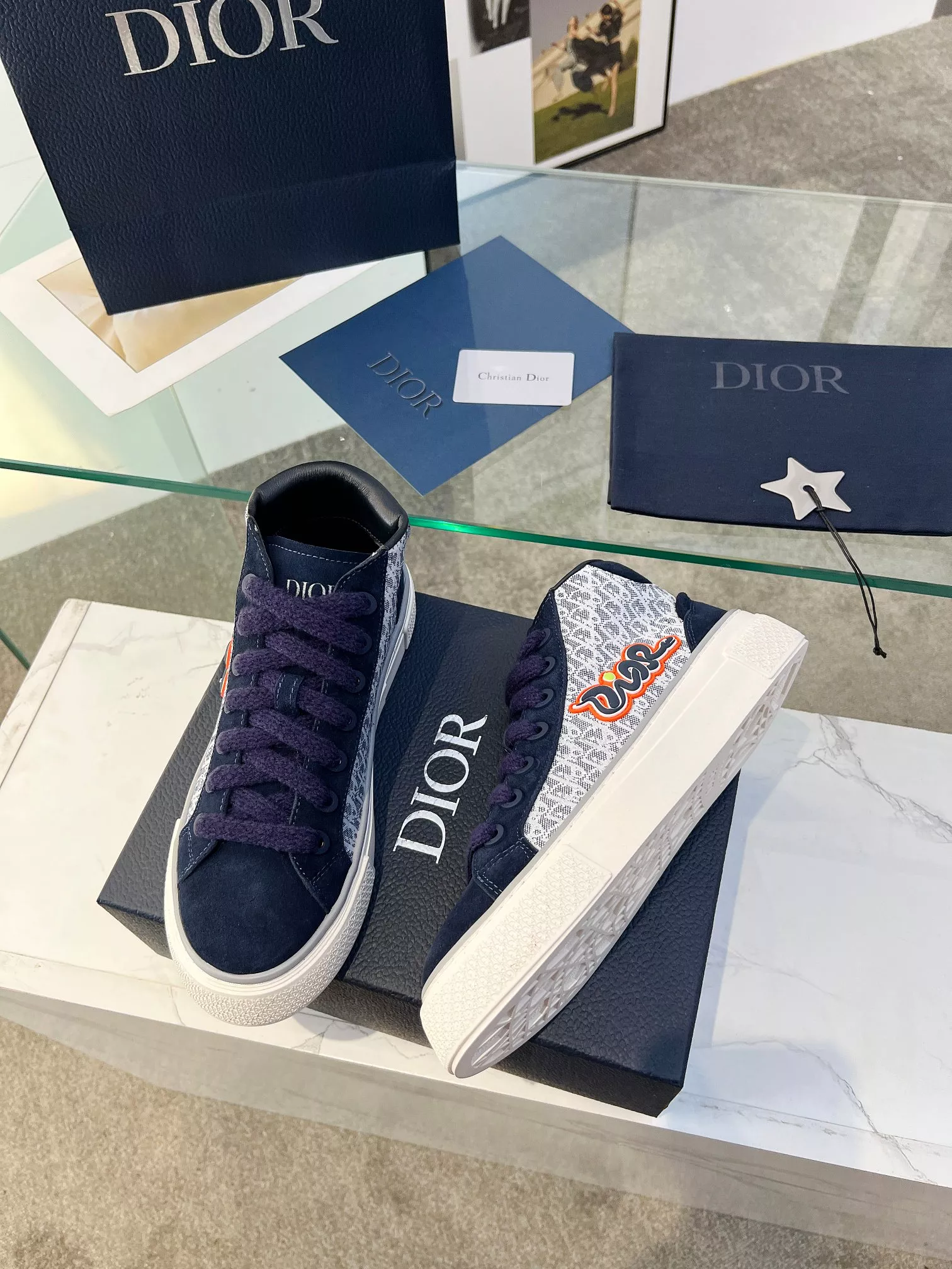 Practical 4896 Christian Dior High Top Shoes For Men