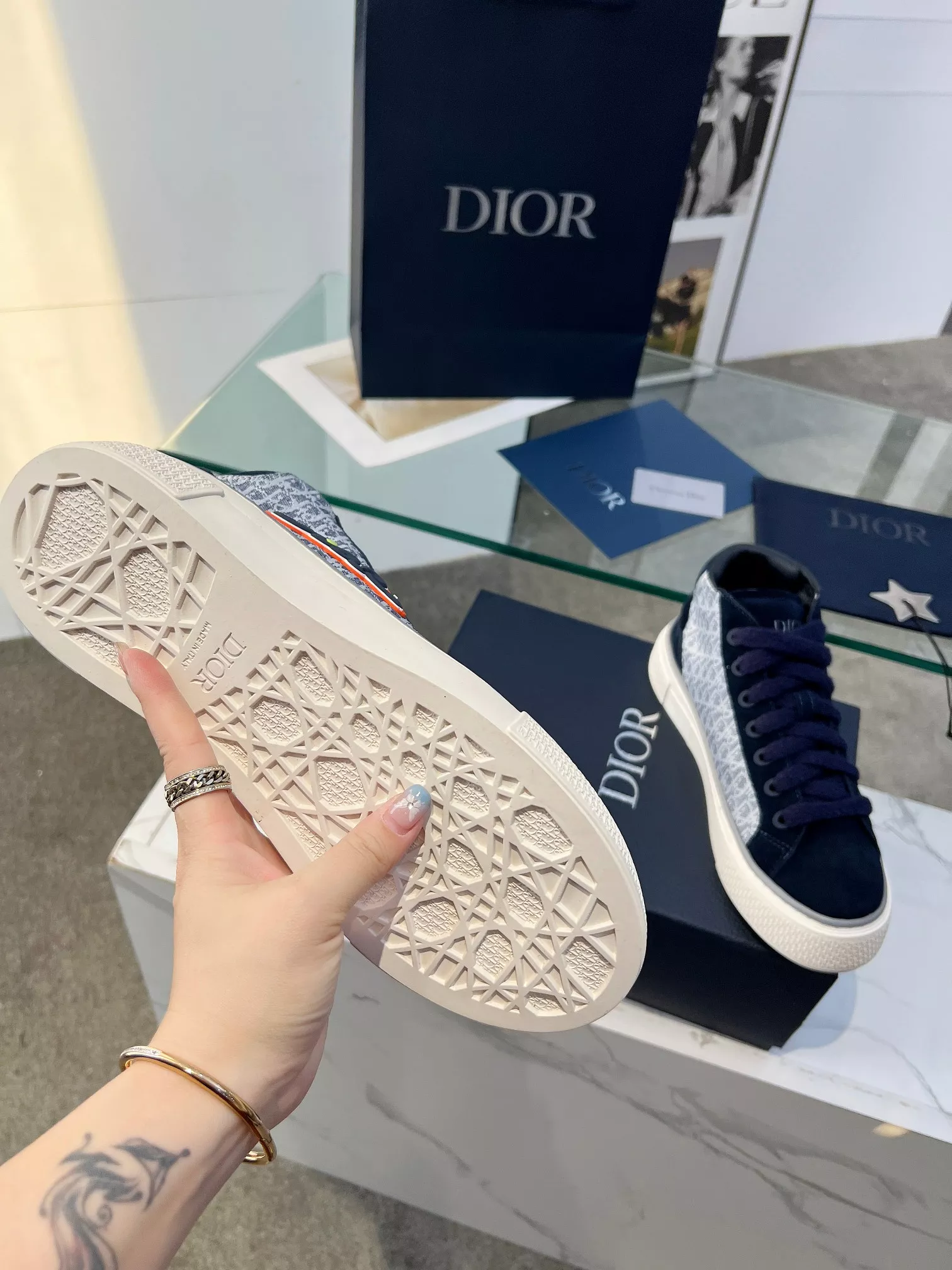 Practical 4896 Christian Dior High Top Shoes For Men