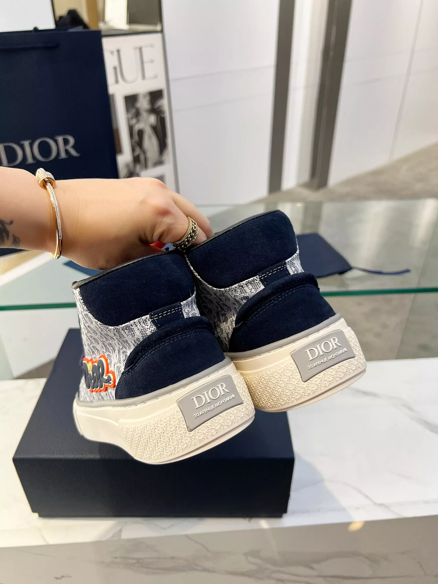 Practical 4896 Christian Dior High Top Shoes For Men