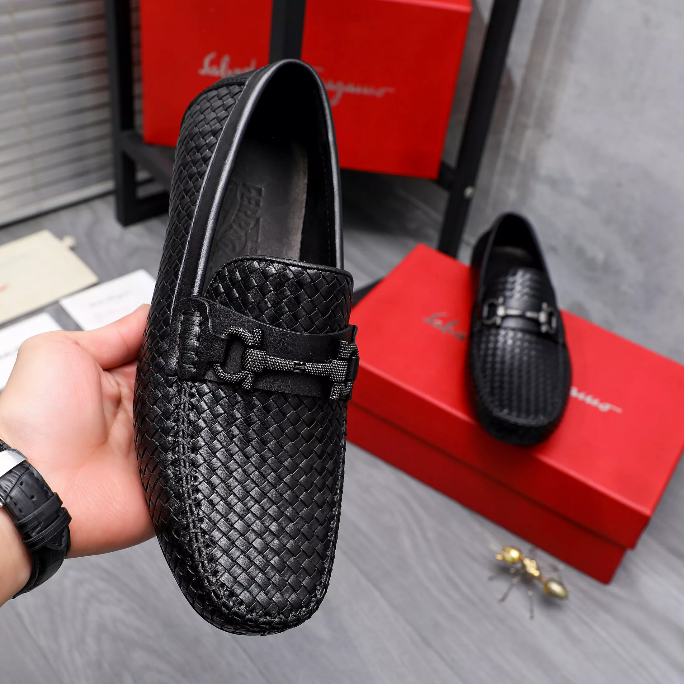 Practical 5120 Salvatore Ferragamo Leather Shoes For Men