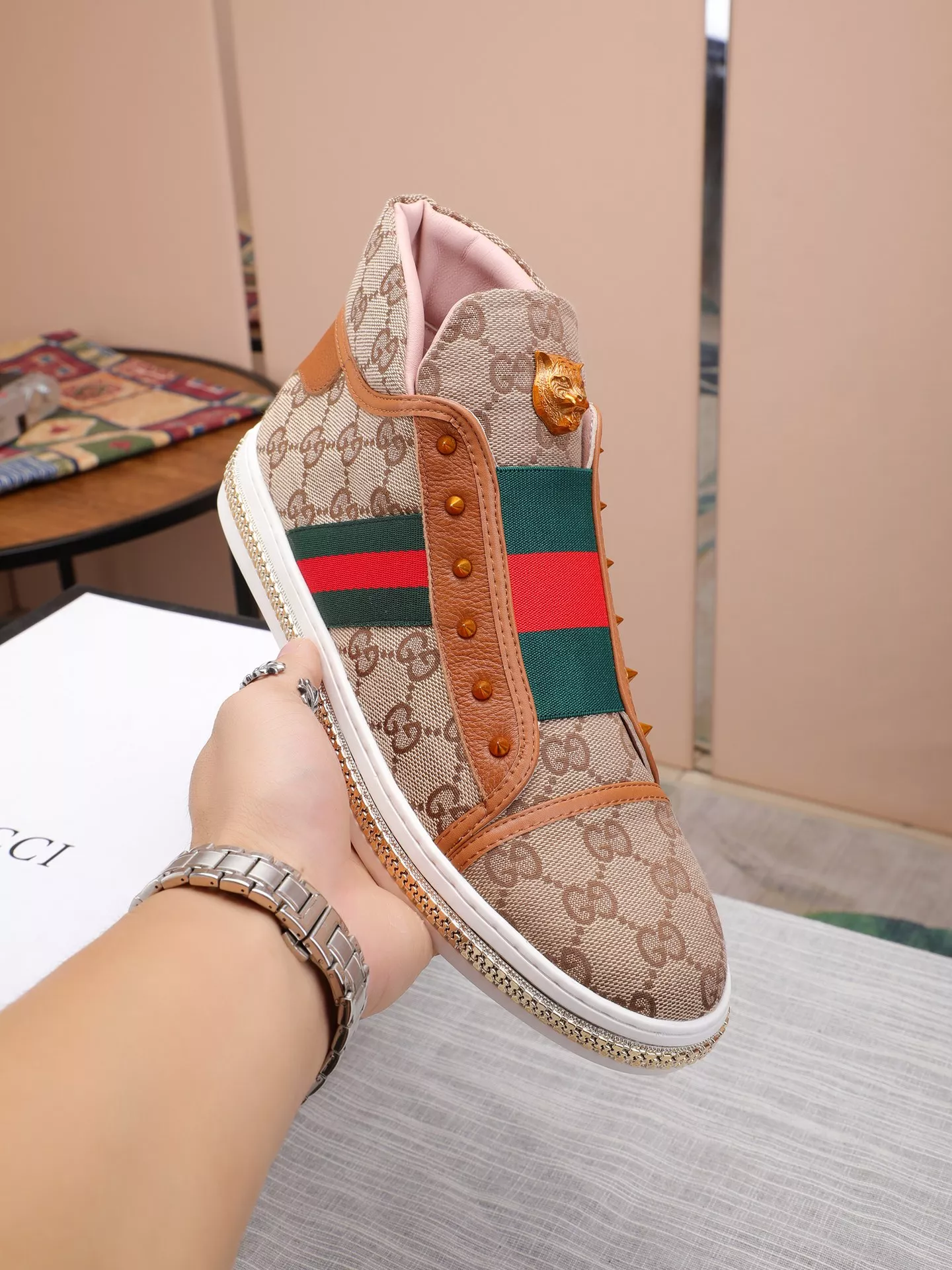 Practical 5213 Gucci High Tops Shoes For Men