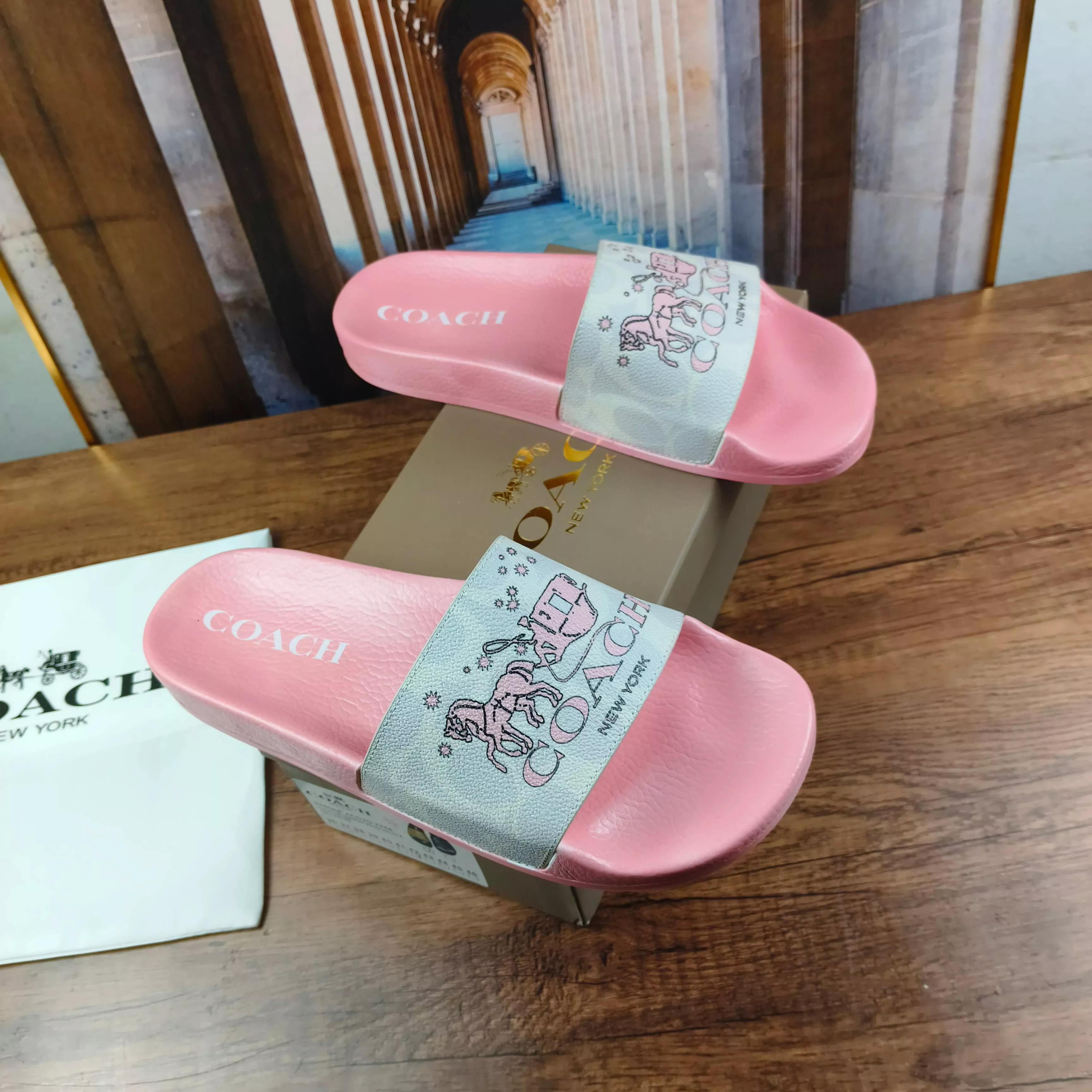 Practical 5218 Coach Slippers For Women