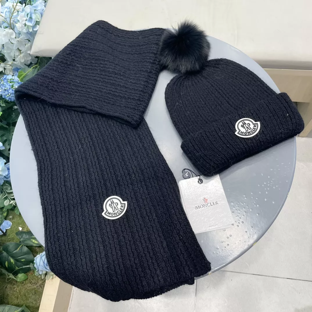 Practical 6291 Moncler Hat and Scarf and Glove Set