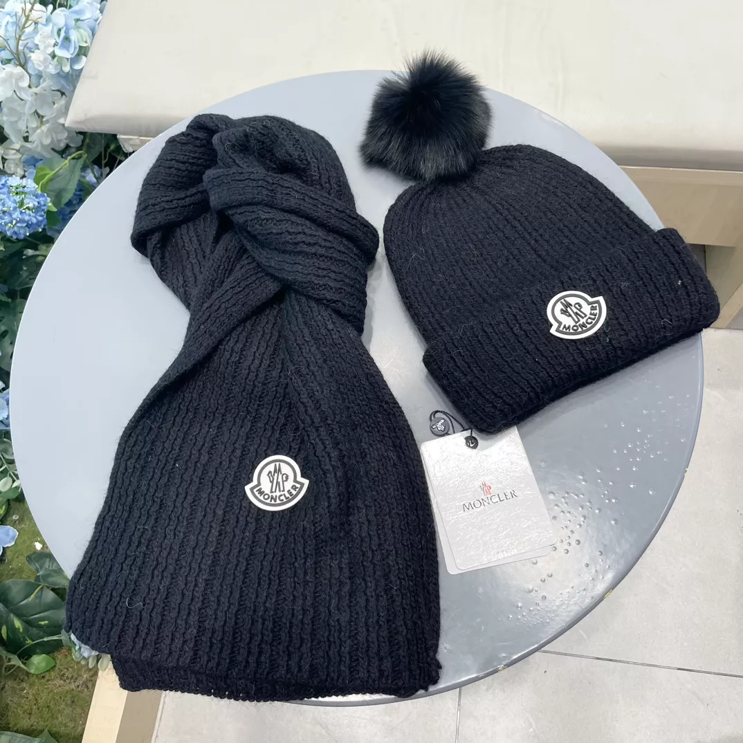 Practical 6291 Moncler Hat and Scarf and Glove Set