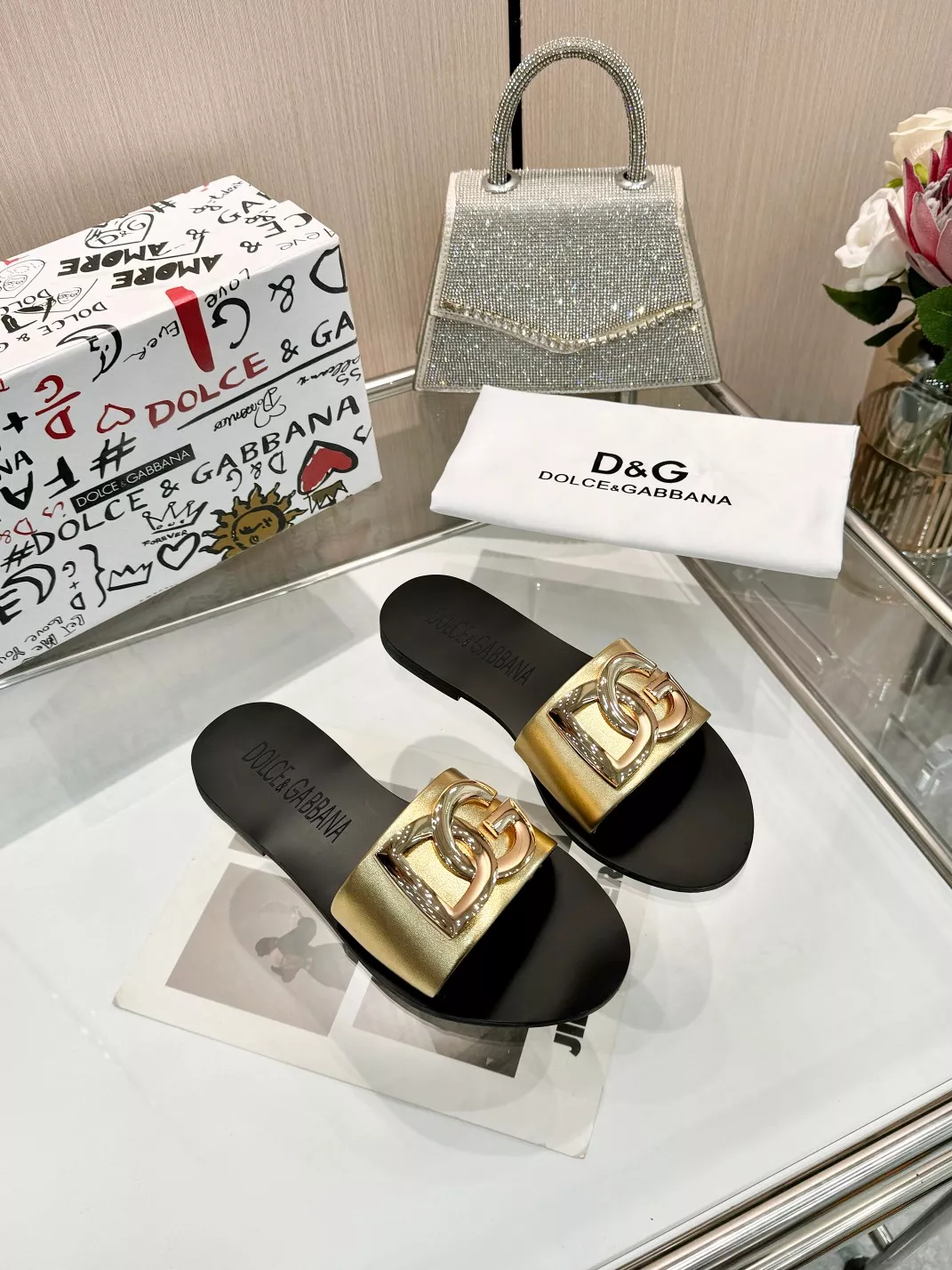 Practical 7199 Dolce & Gabbana D&G Slippers For Women