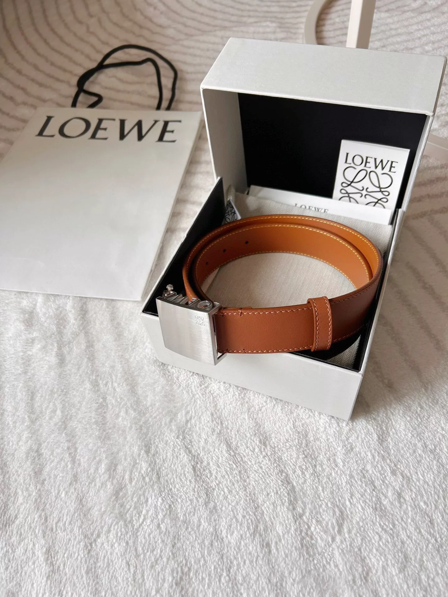 Practical 7963 LOEWE AAA Quality Belts In 3.5cm For Unisex