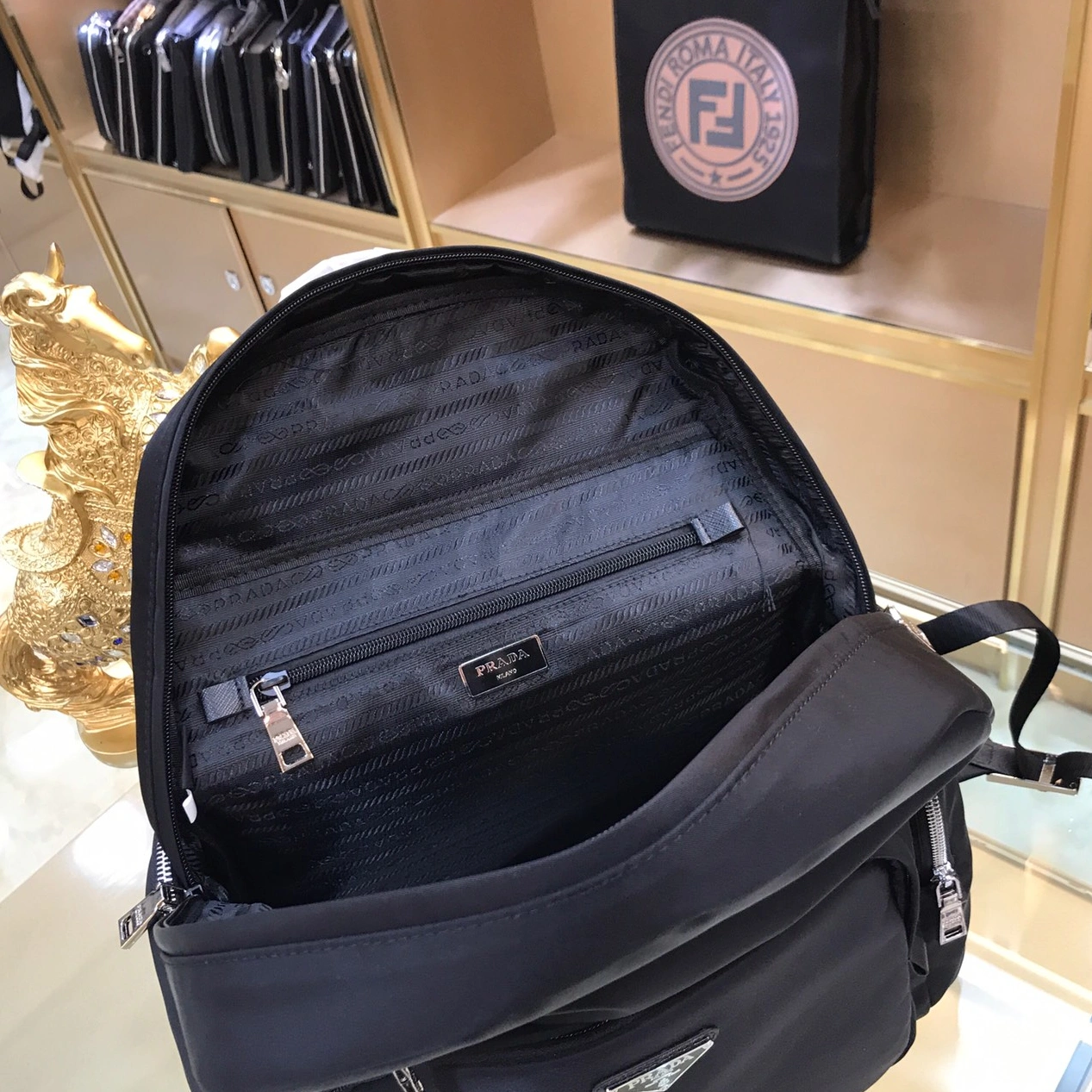 Prada AAA Man Backpacks Versatile 4402