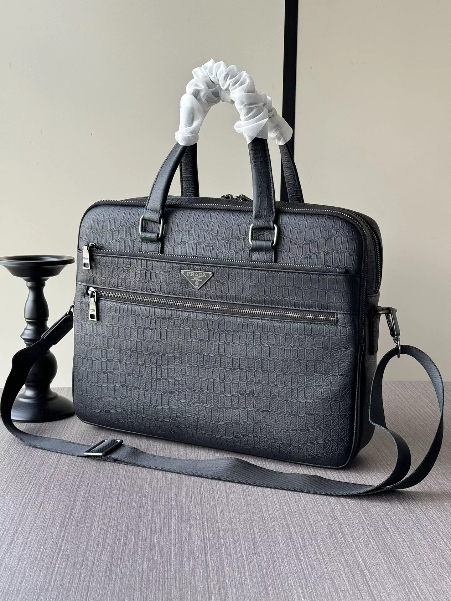 Prada AAA Man Handbags Bright 9616