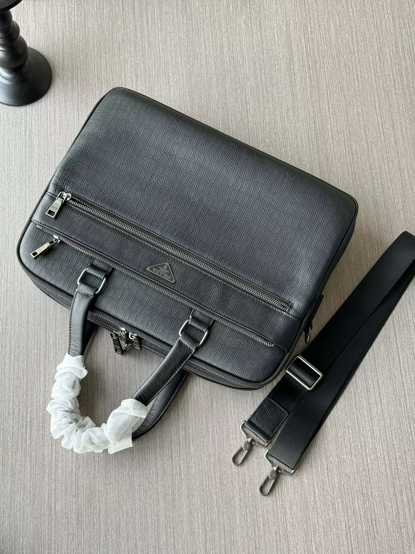 Prada AAA Man Handbags Bright 9616
