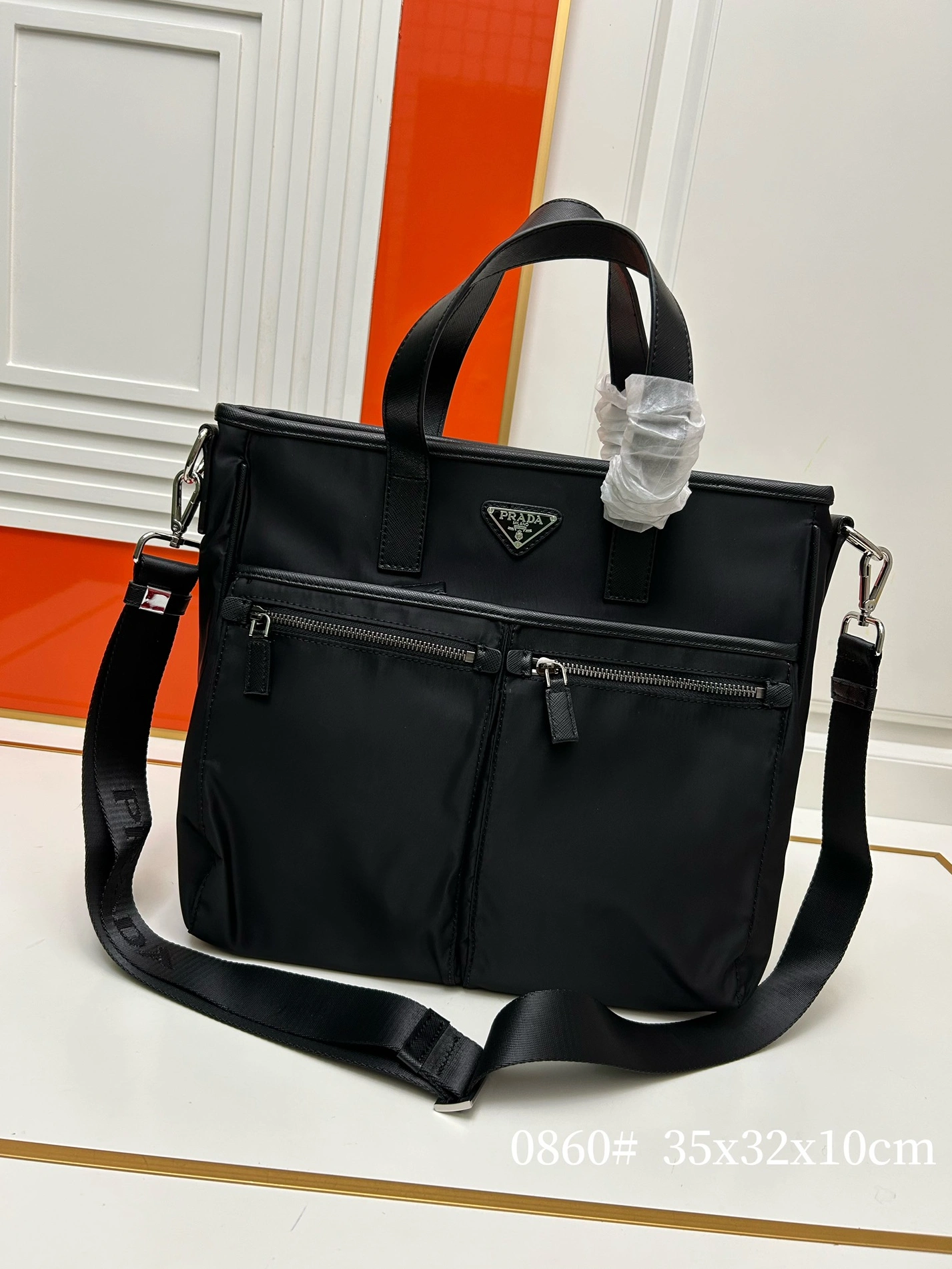 Prada AAA Man Handbags Flexible 3343
