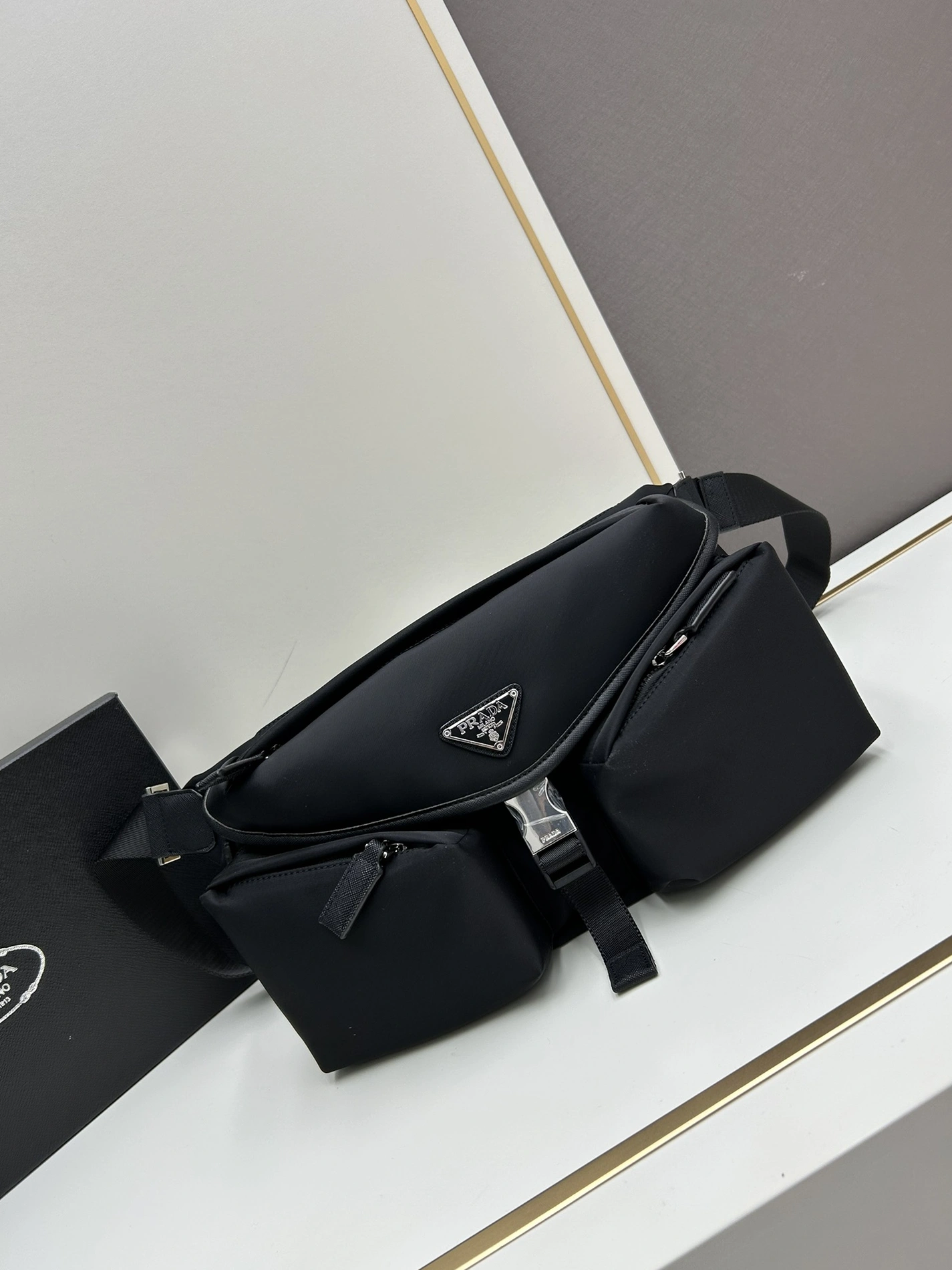 Prada AAA Quality Belt Bags For Men Flexible 1135