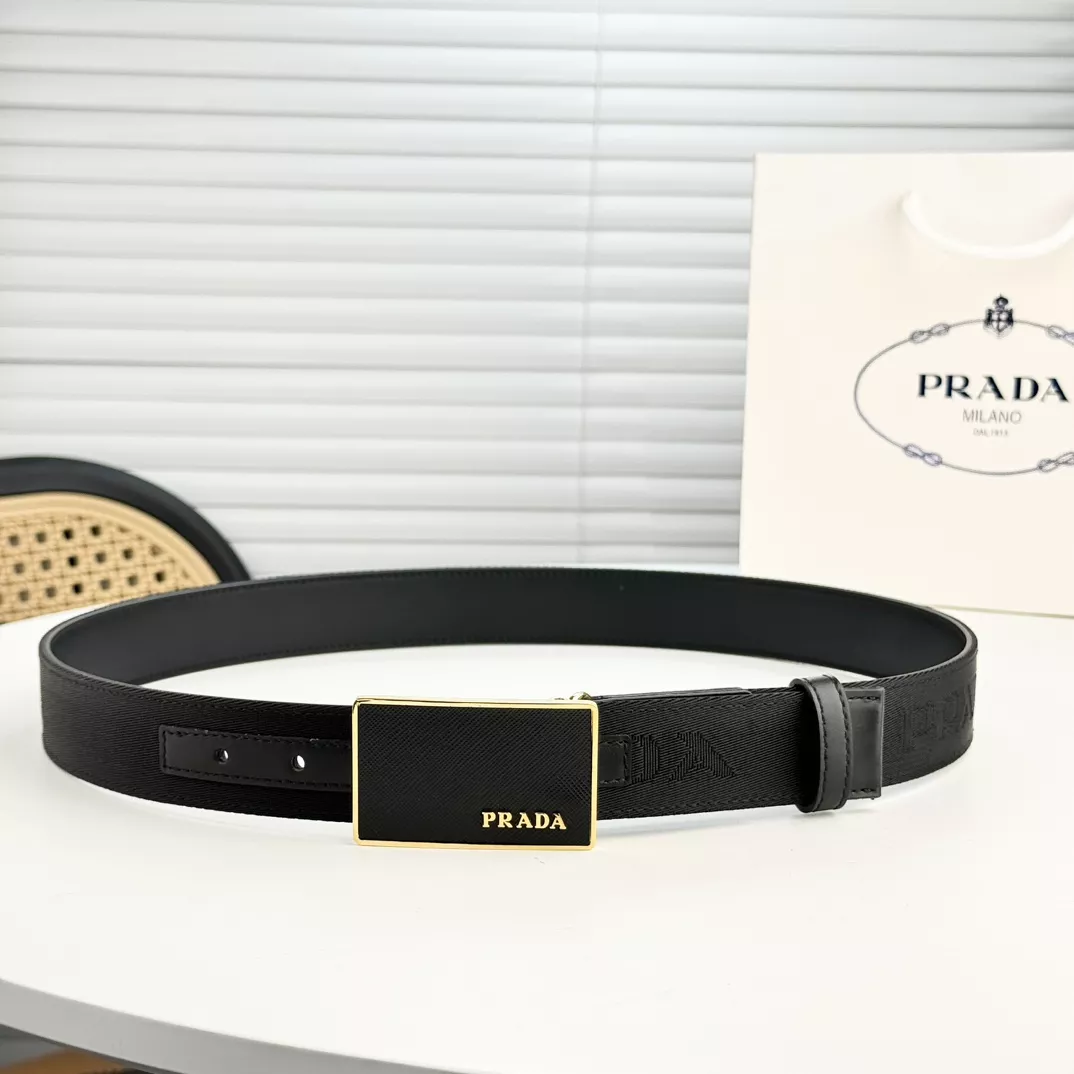 Prada AAA Quality Belts In 3.5cm For Men Durable 7787