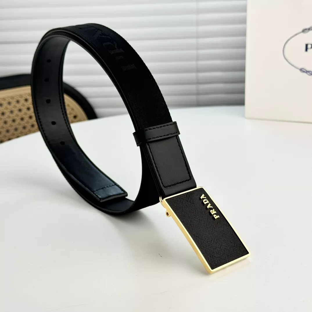 Prada AAA Quality Belts In 3.5cm For Men Durable 7787