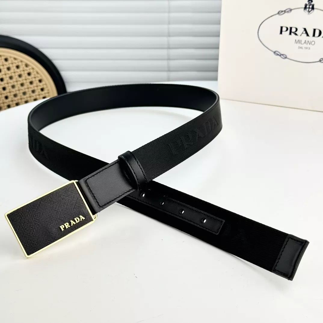 Prada AAA Quality Belts In 3.5cm For Men Durable 7787