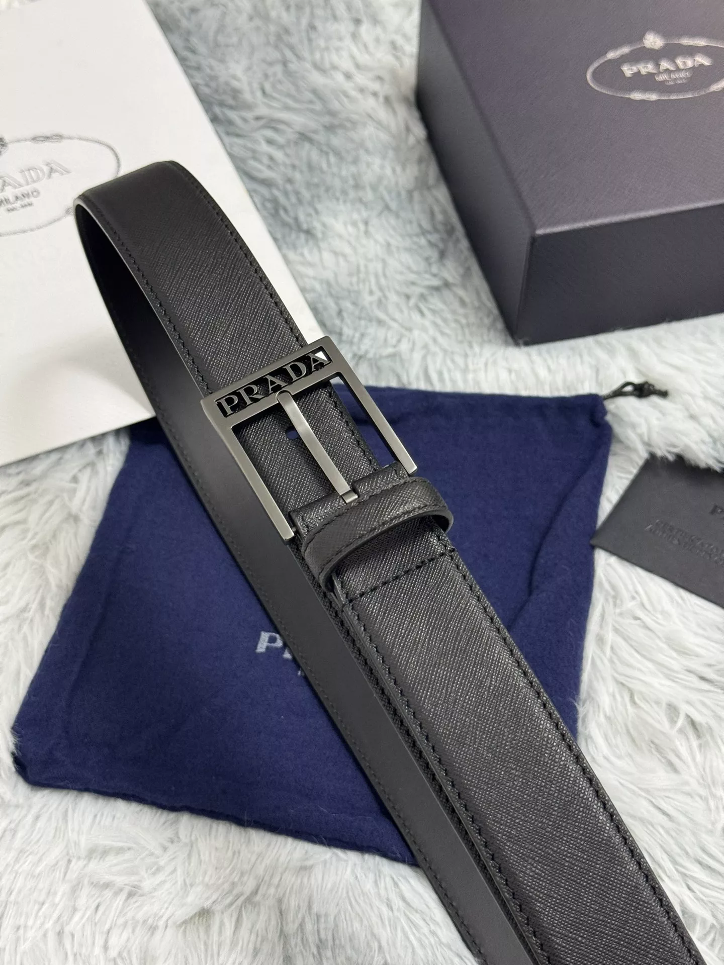 Prada AAA Quality Belts In 3.5cm For Men Practical 5026