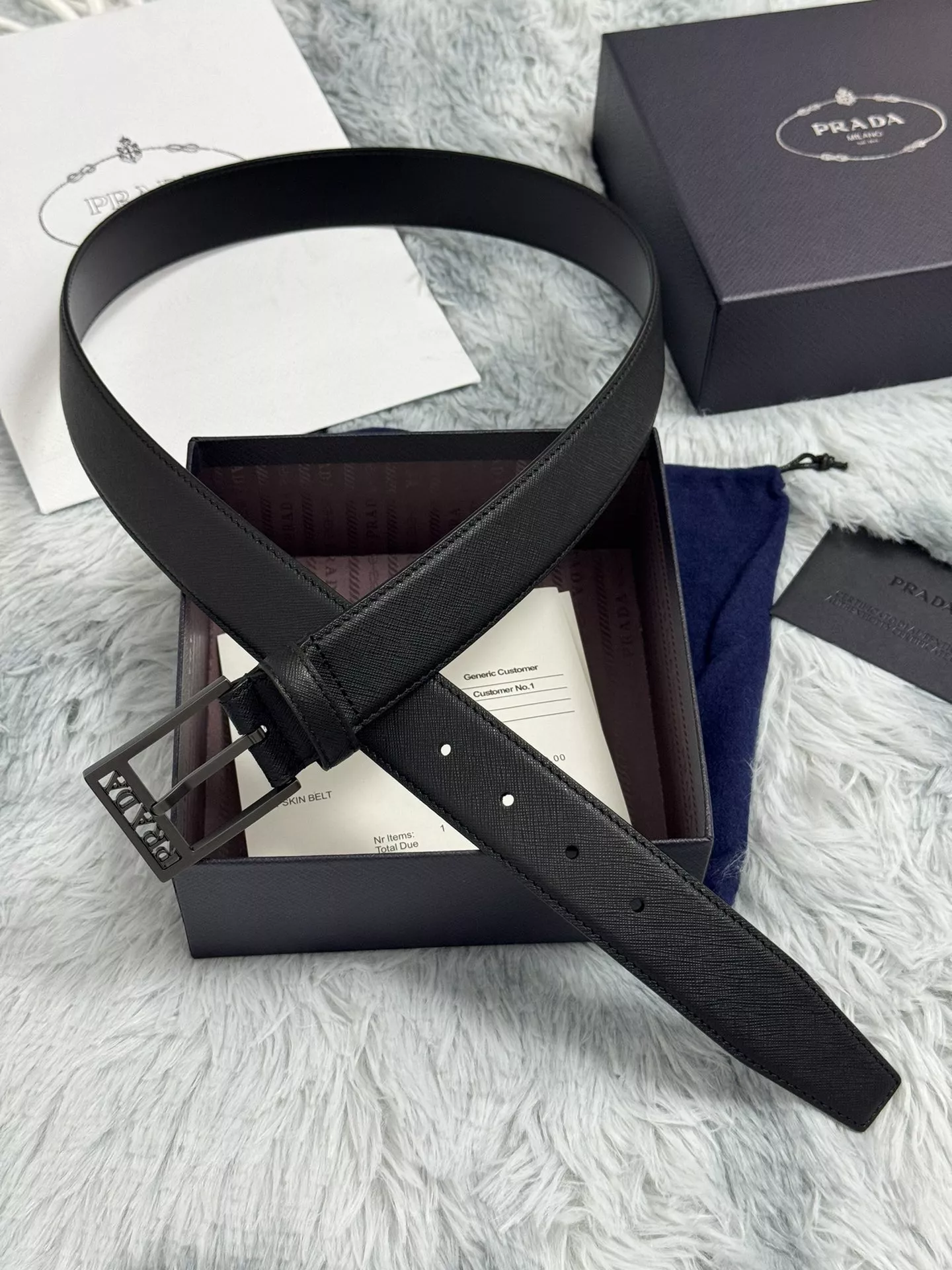 Prada AAA Quality Belts In 3.5cm For Men Practical 5026