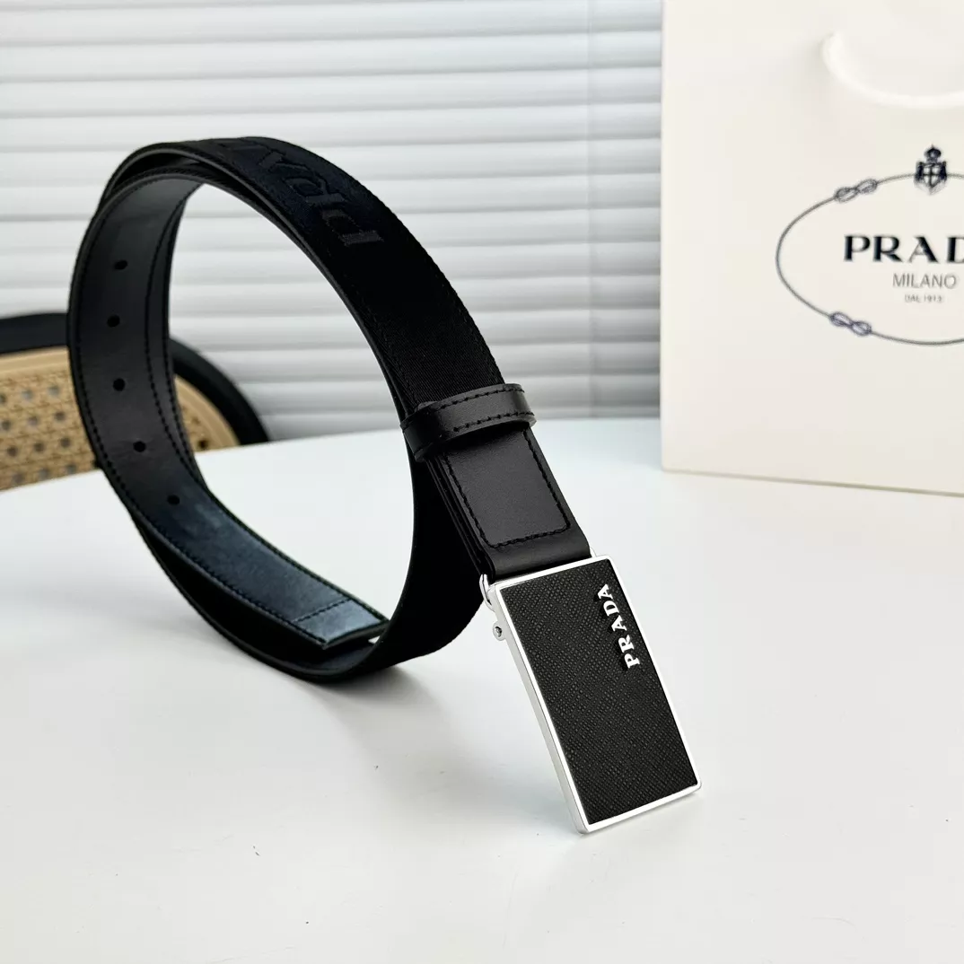 Prada AAA Quality Belts In 3.5cm For Men Reliable 1520