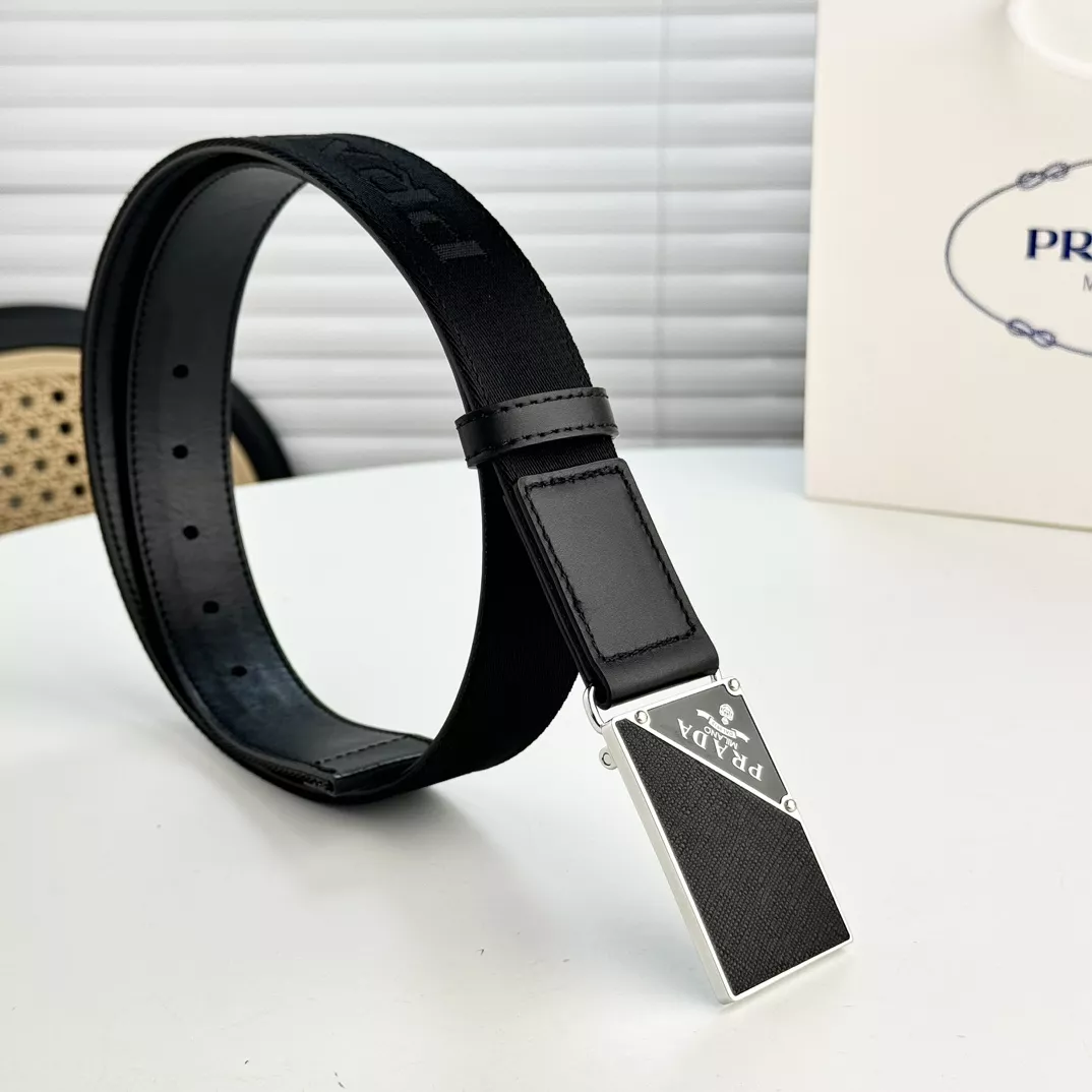 Prada AAA Quality Belts In 3.5cm For Men Sleek 4109