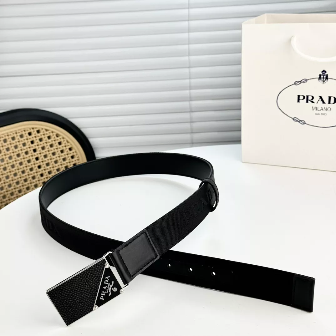 Prada AAA Quality Belts In 3.5cm For Men Sleek 4109