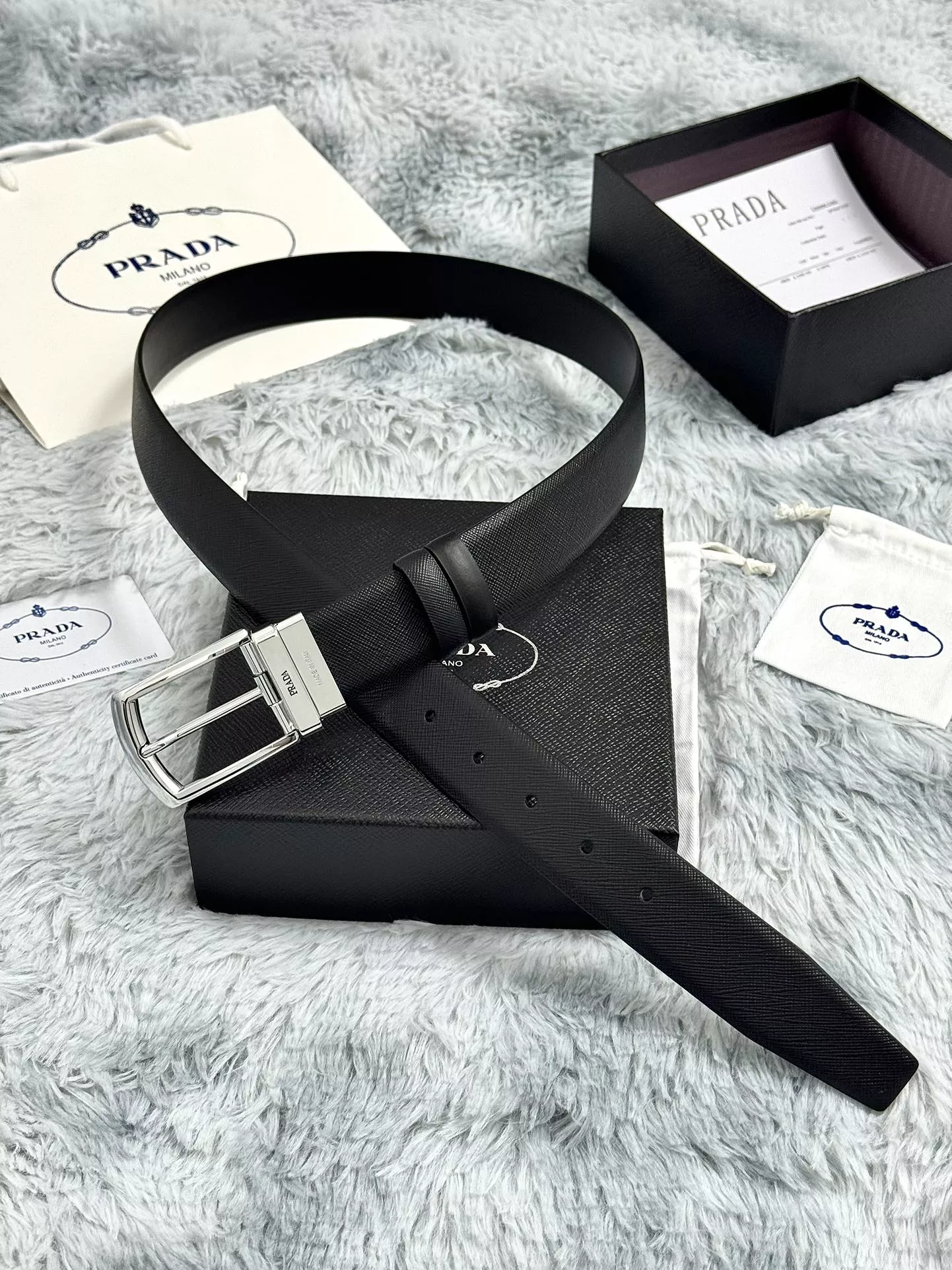 Prada AAA Quality Belts In 3.5cm For Men Vibrant 4782