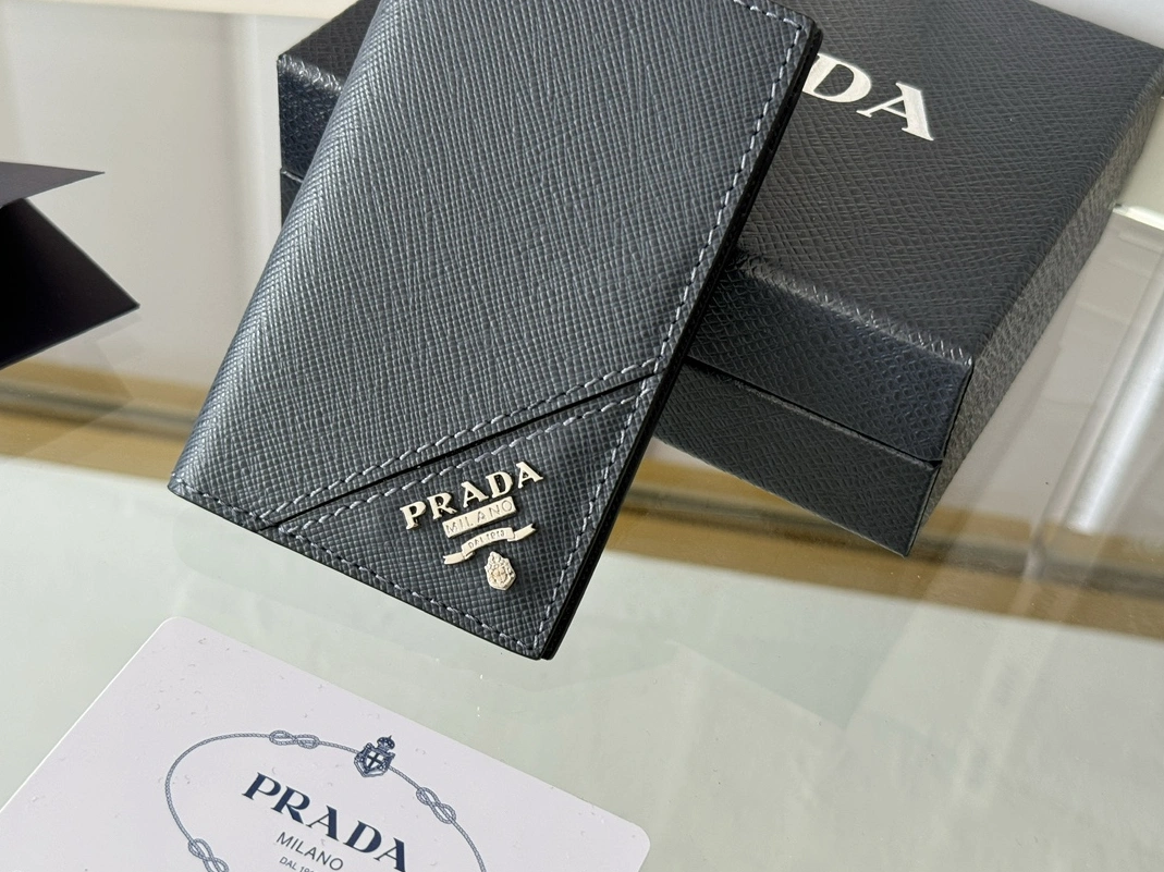 Prada AAA Quality Card Case In Navy GoodFit 3422