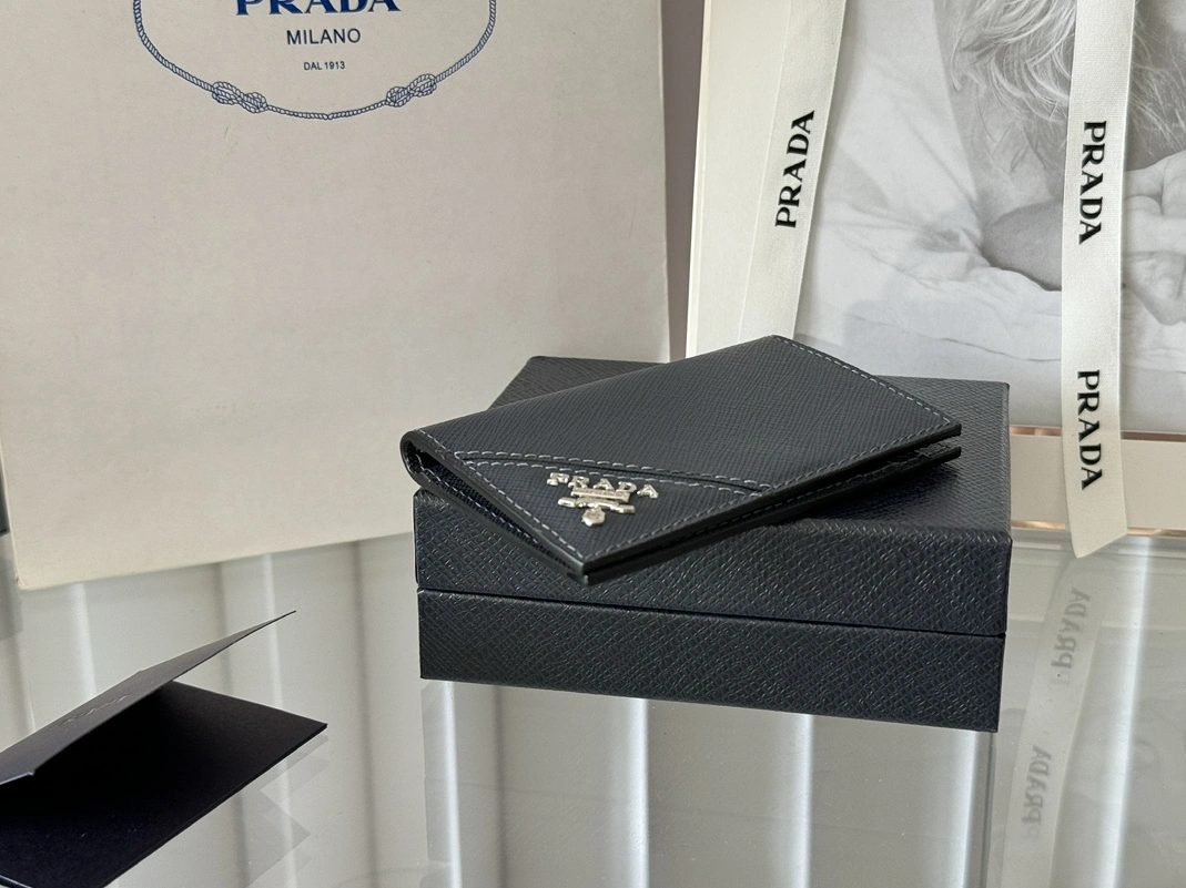 Prada AAA Quality Card Case In Navy GoodFit 3422