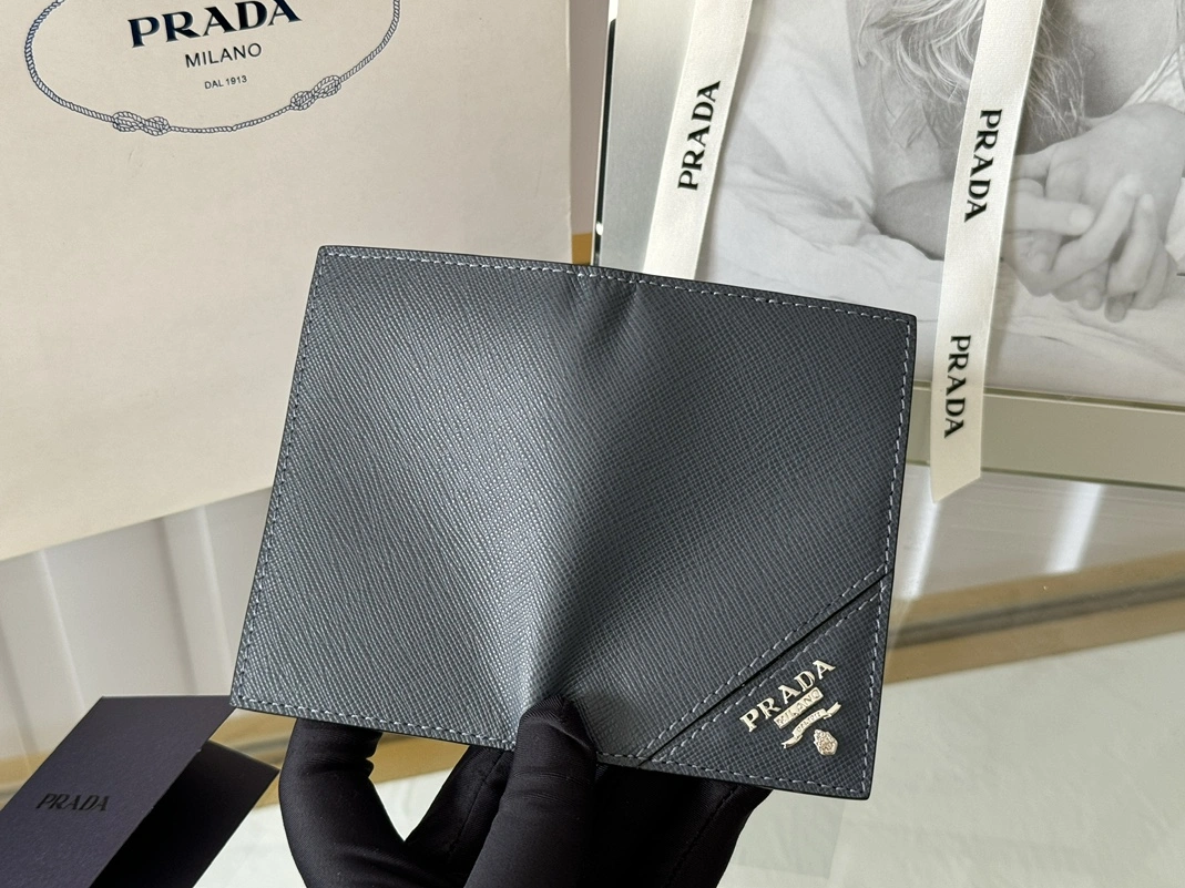 Prada AAA Quality Card Case In Navy GoodFit 3422