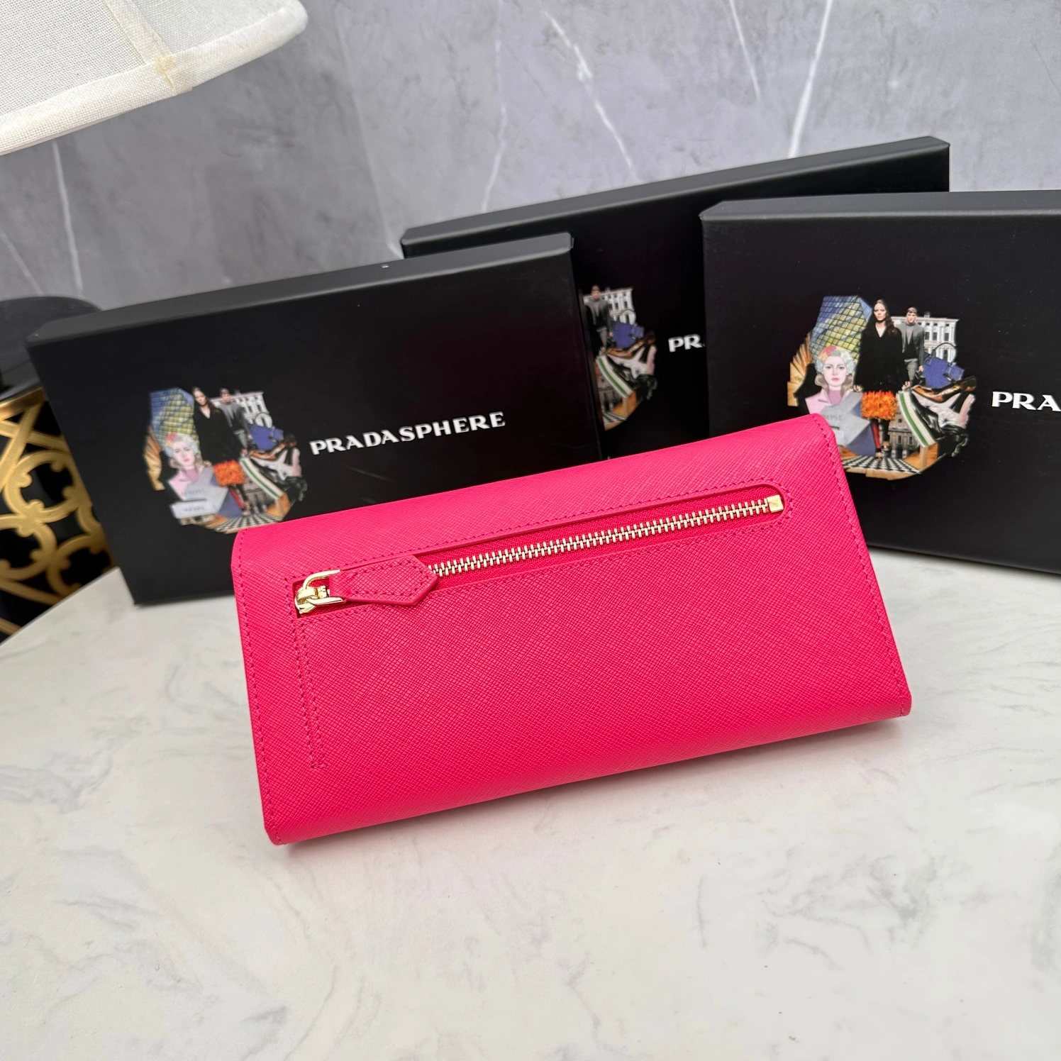Prada AAA Quality Wallets For Women Vibrant 3693