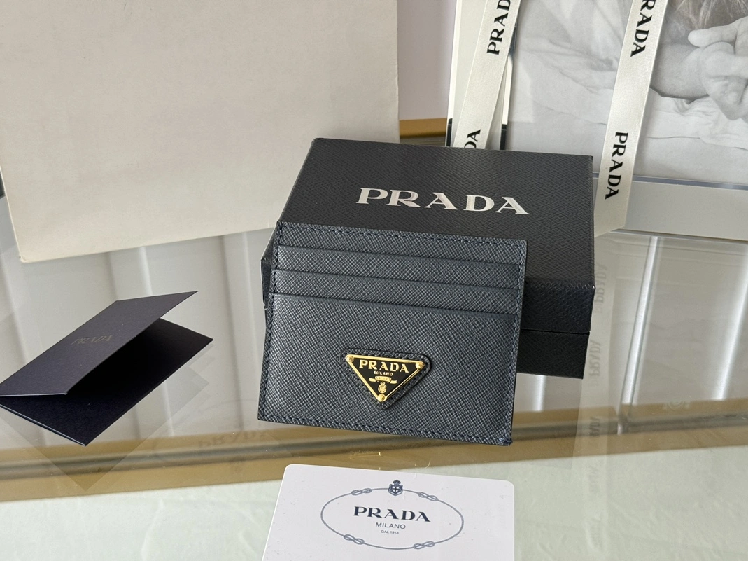 Prada Card Case In Navy ModernLook 6612