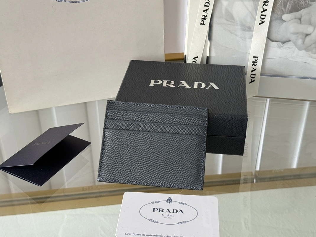 Prada Card Case In Navy ModernLook 6612